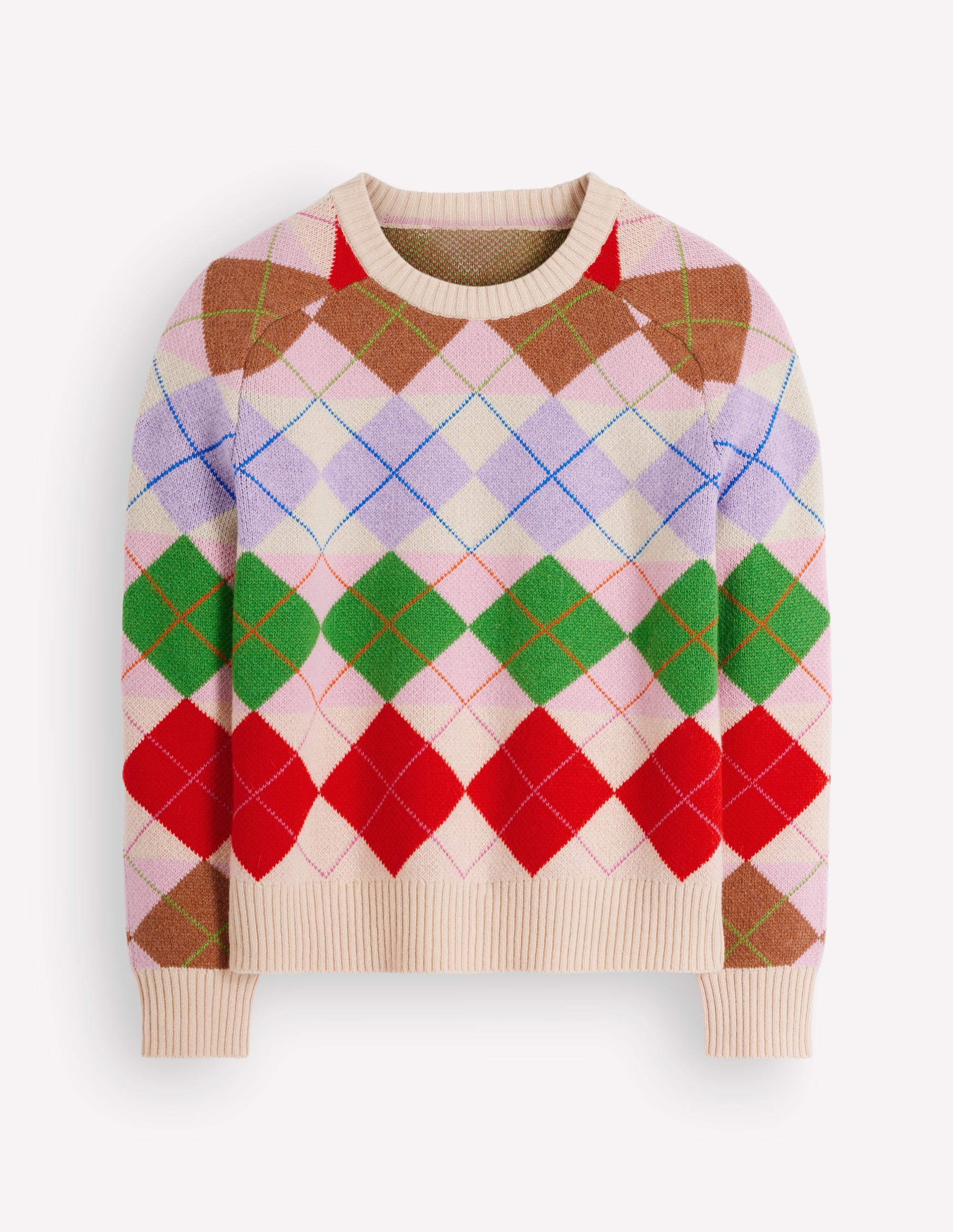 Ariadne Alpaca Blend Jumper-Multi Argyle - Image 7
