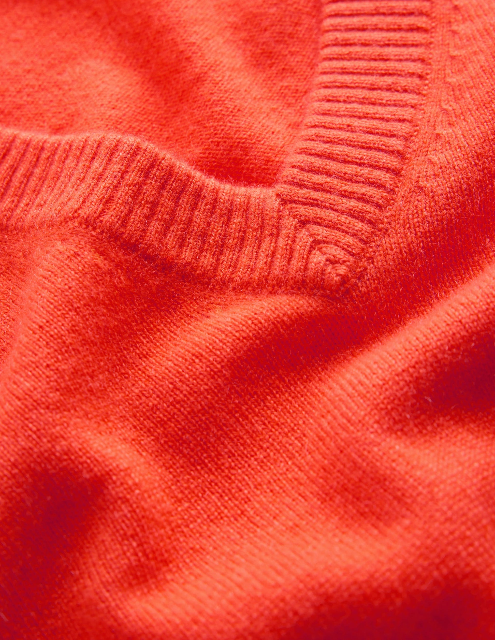 Elsie Cashmere V Neck Jumper-Orange Lily-6