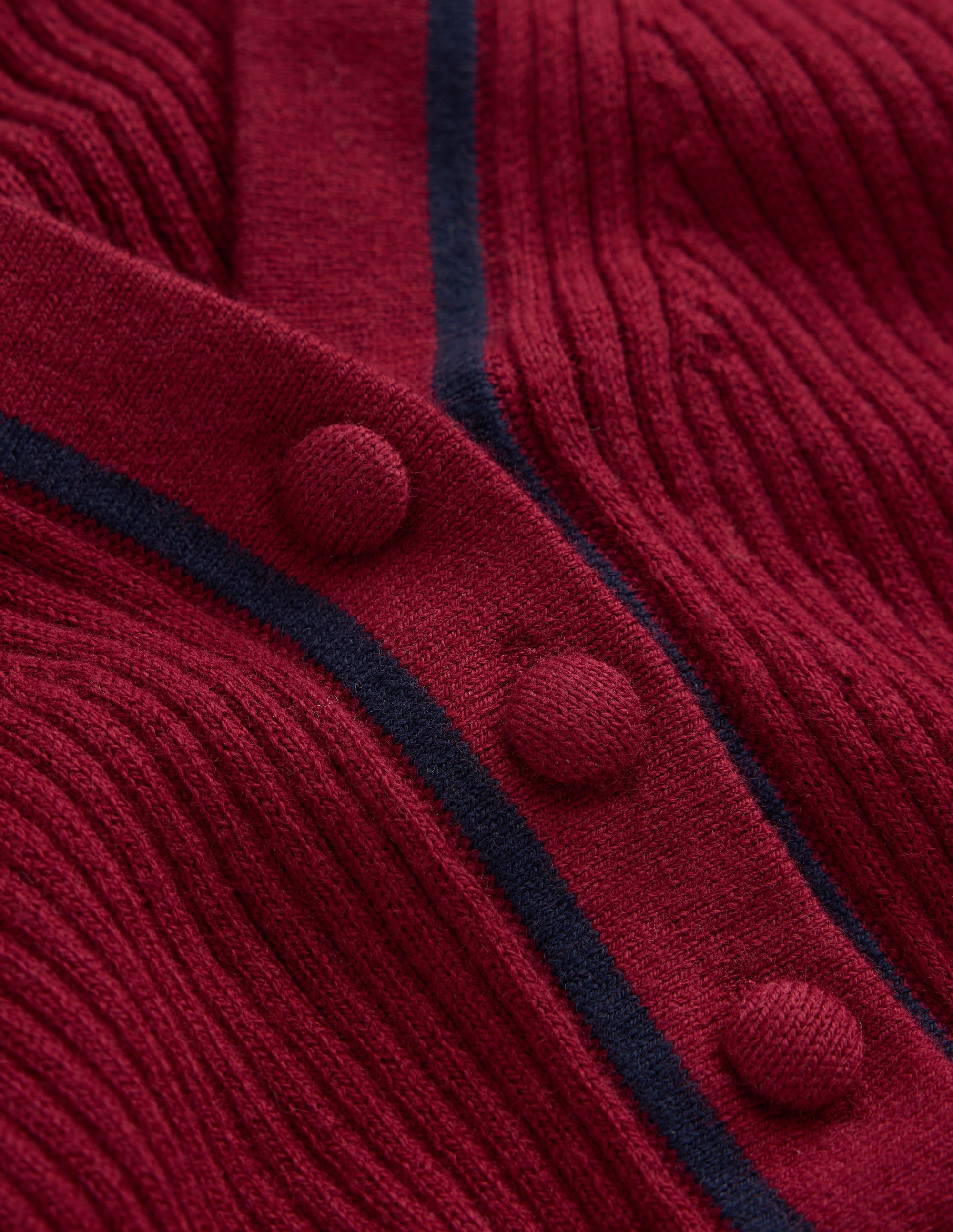 Paula Ribbed V Neck Jumper-Merlot - Image 6