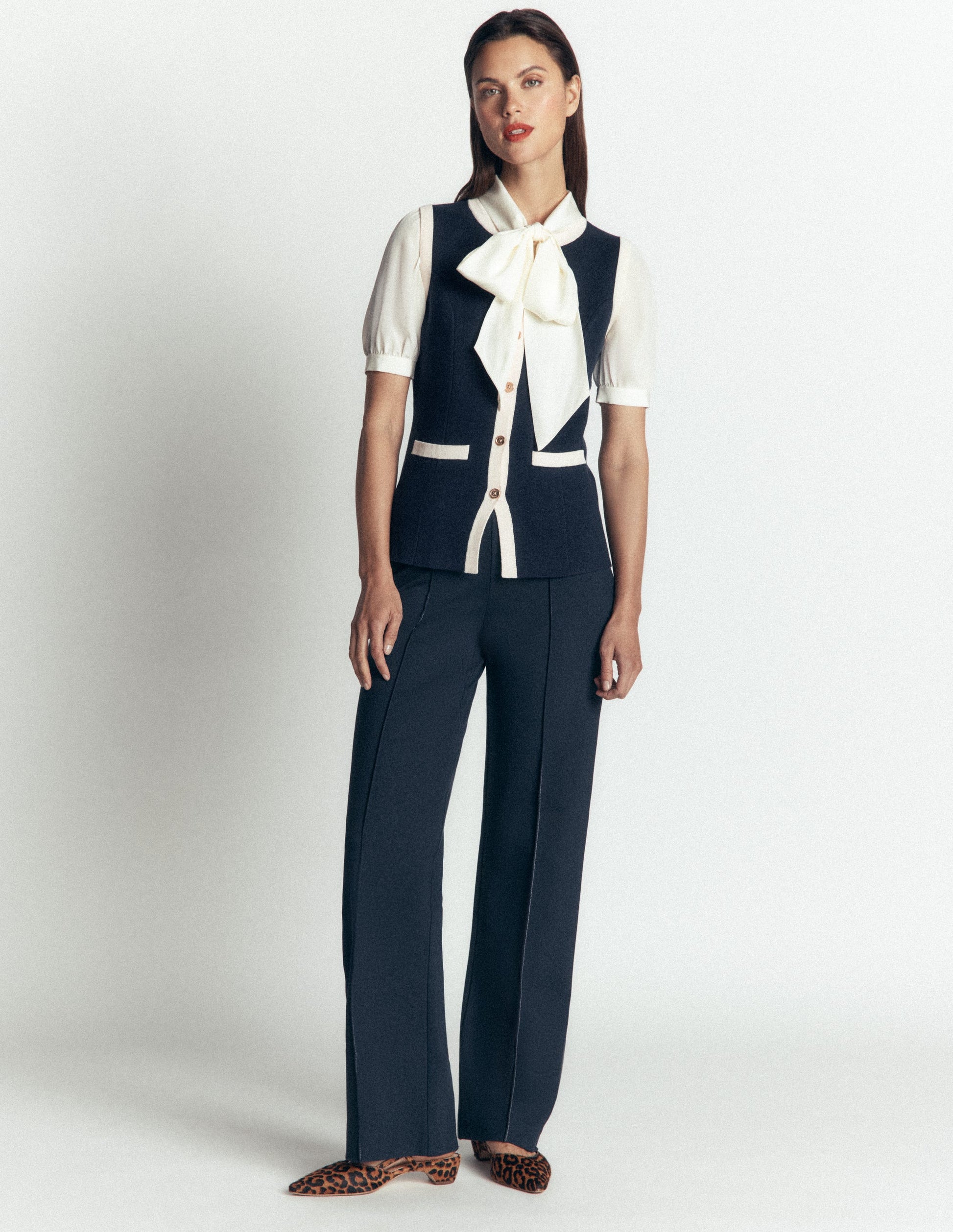 Crew Milano Waistcoat-Navy-4