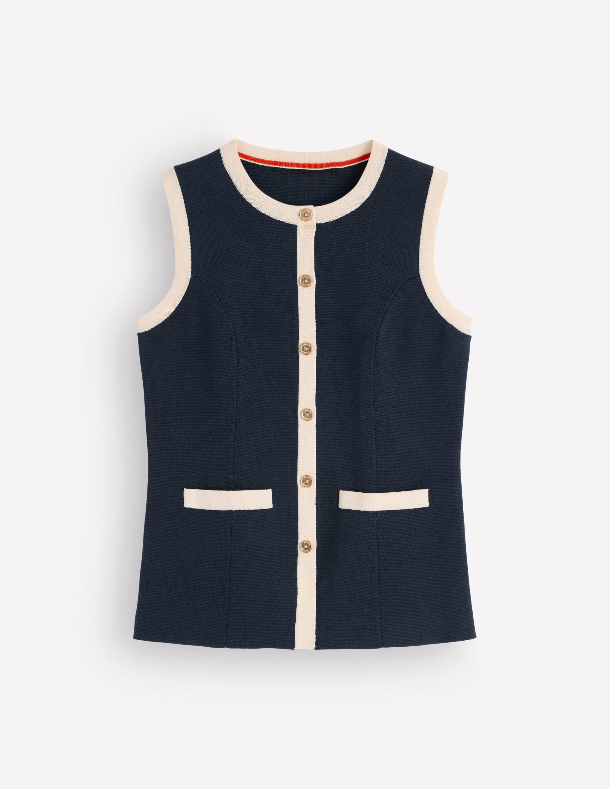 Crew Milano Waistcoat-Navy-6
