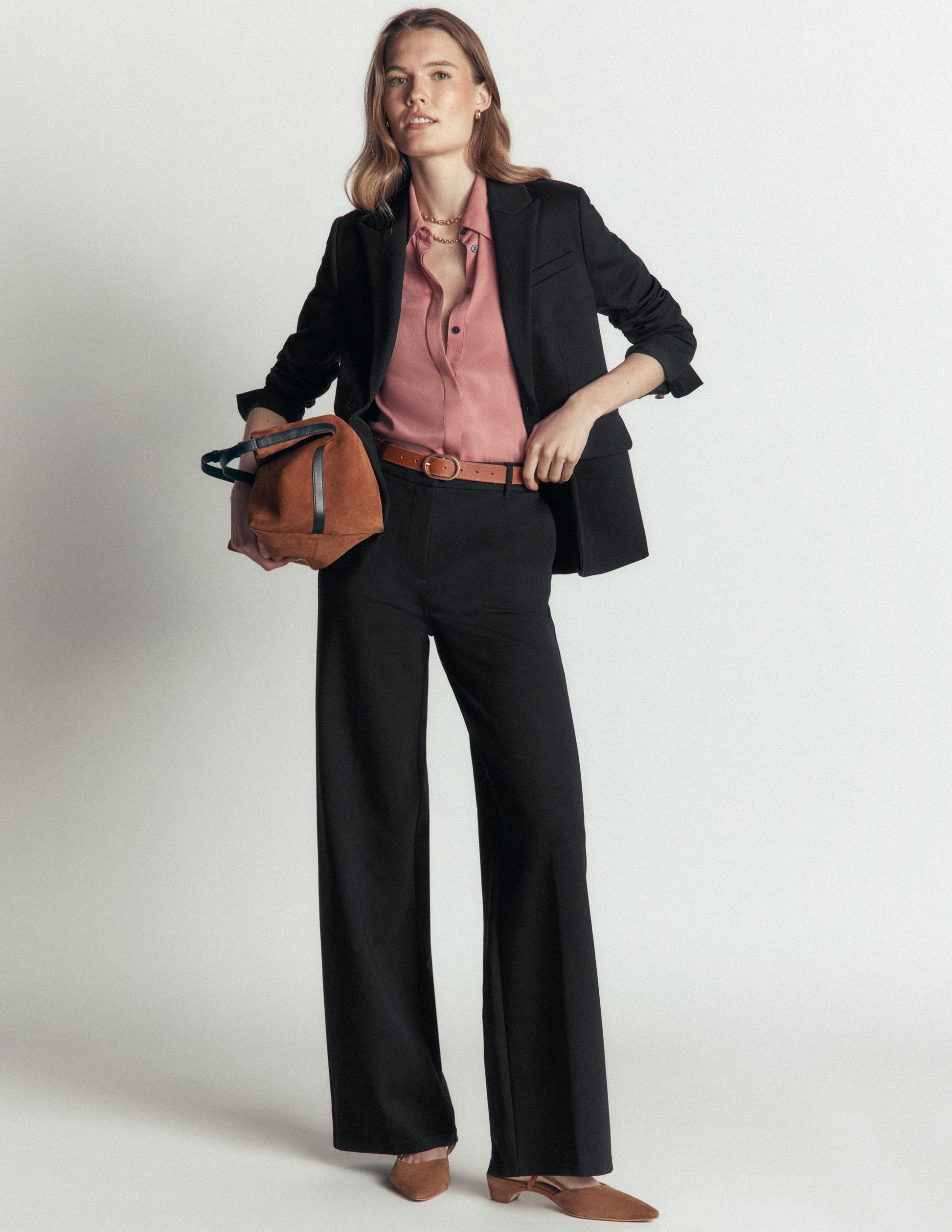 Belgravia Ponte Trousers-Black-1