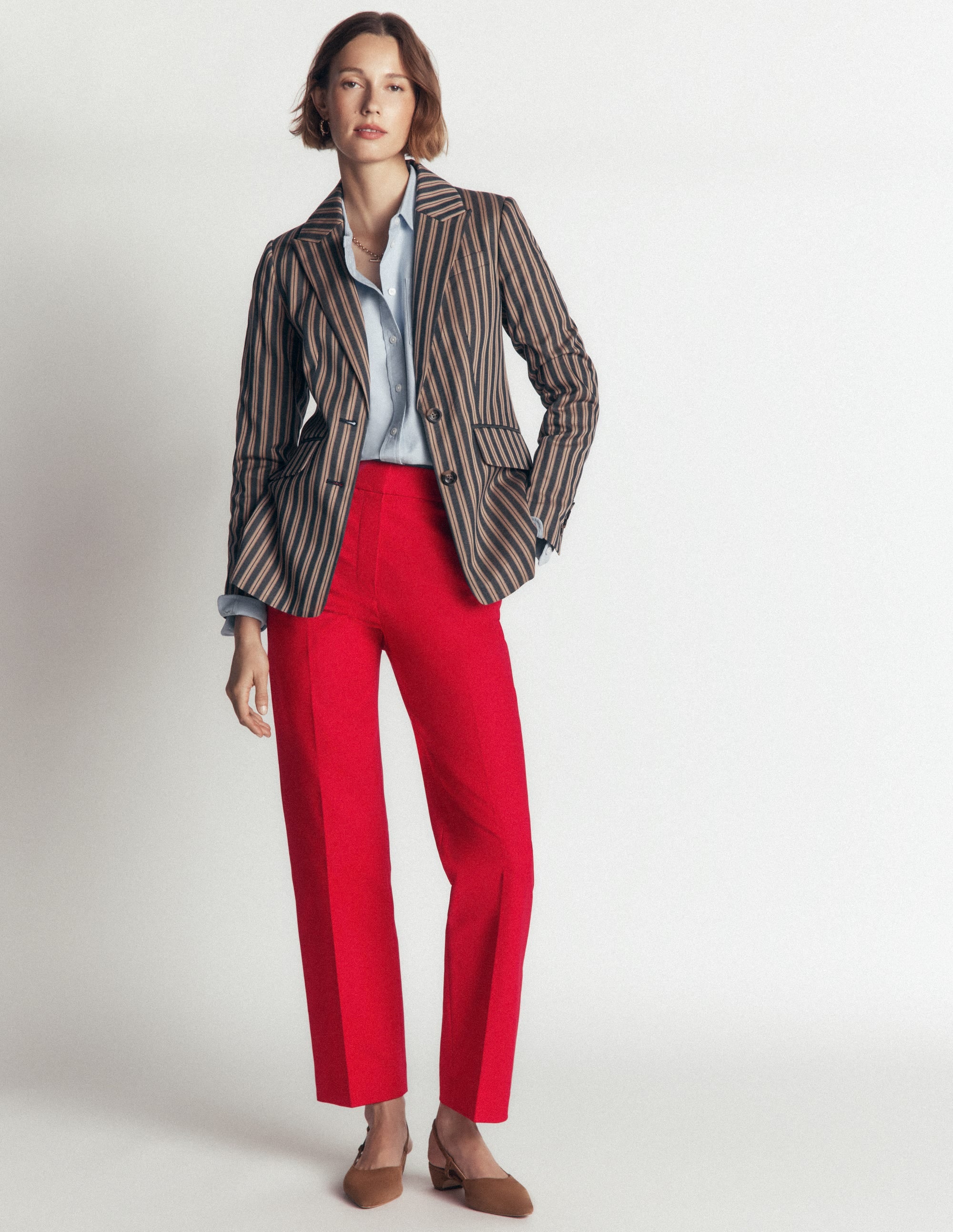 Canonbury Cotton 7/8 Trousers-Salsa Red - Image 1