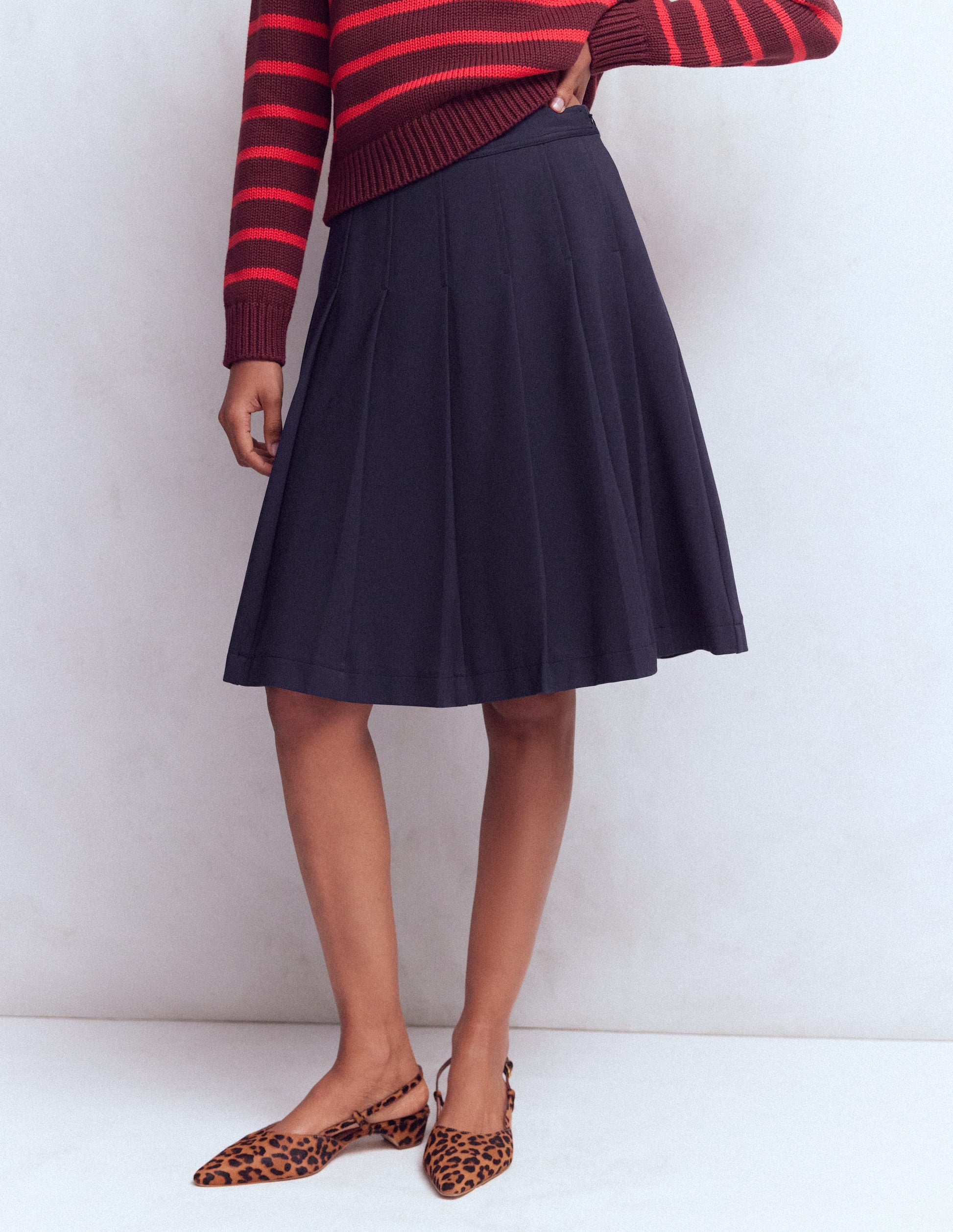 Aya Ponte Skirt-Navy-4