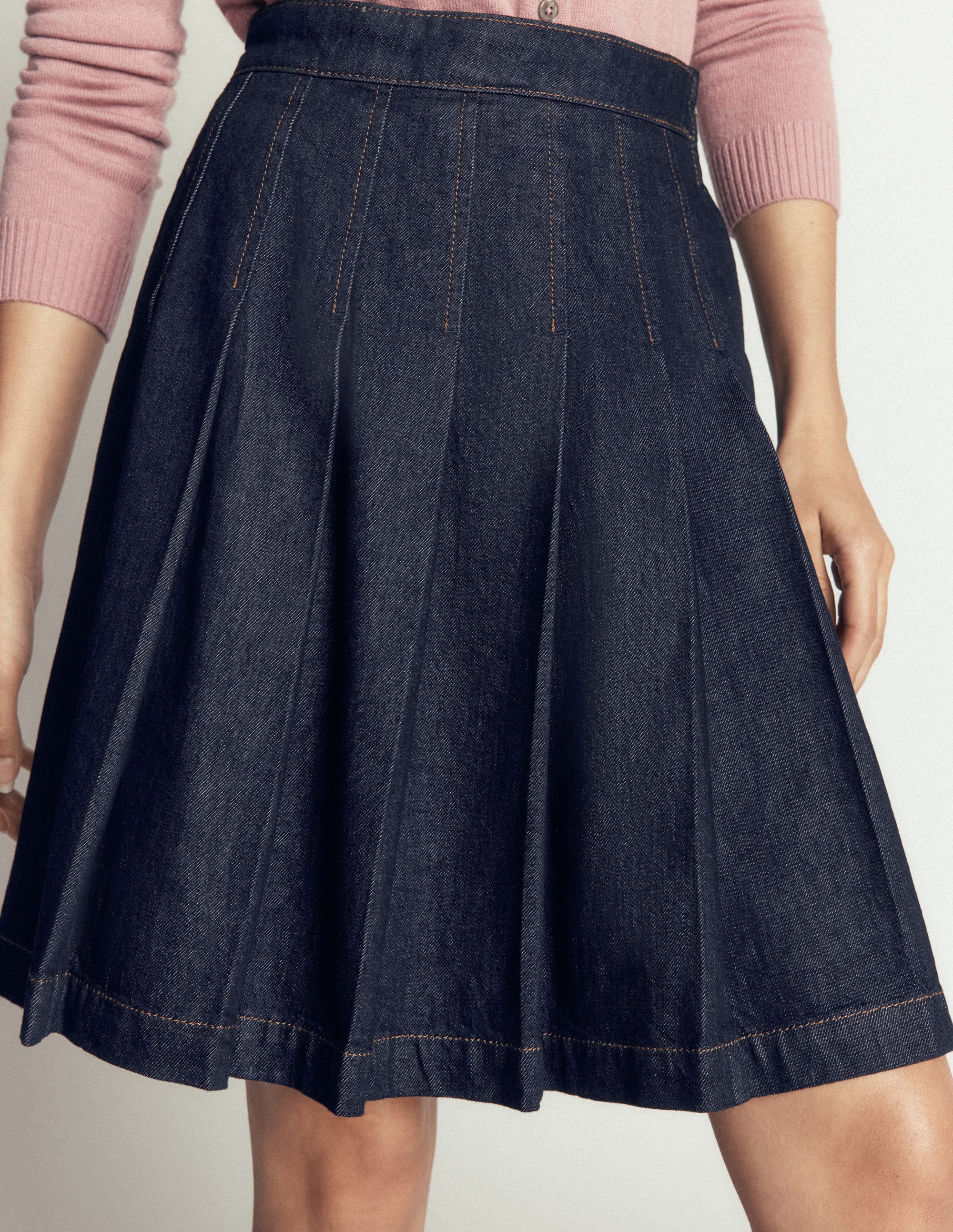Aya Denim Skirt-Indigo - Image 2