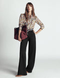High Rise Wide Leg Jeans-Washed Black