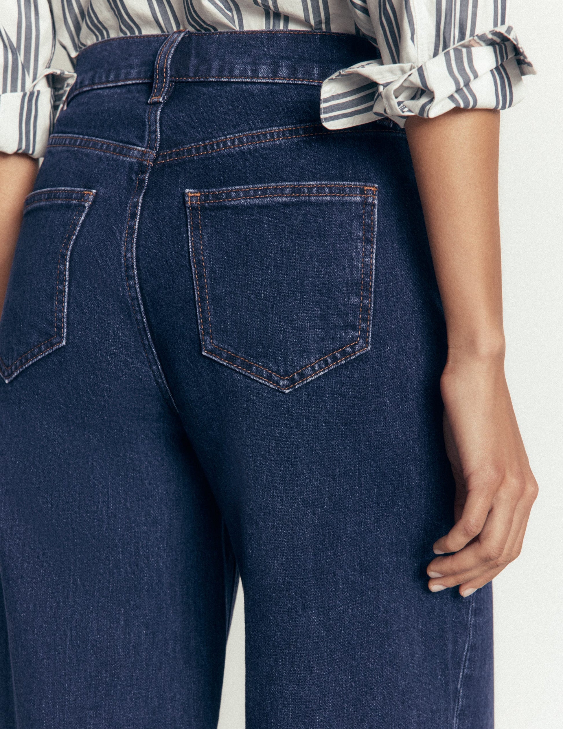 High Rise Wide Leg Jeans-Indigo Rinse-6