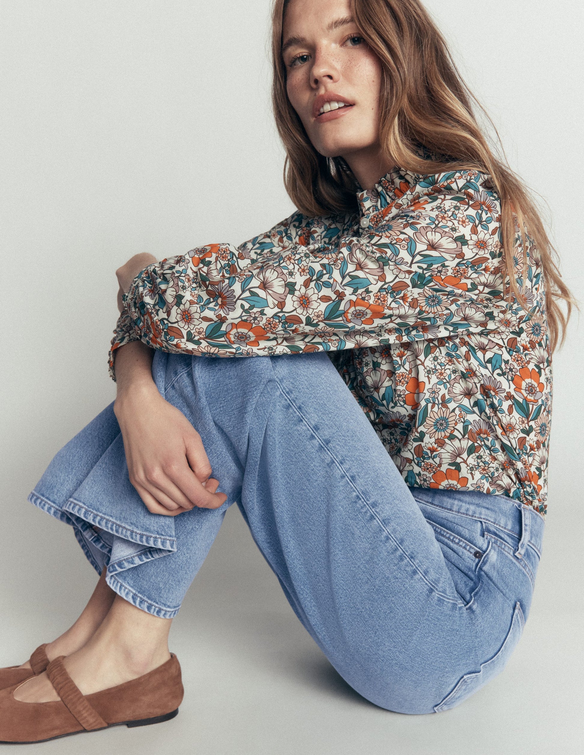 High Rise Wide Leg Jeans-Light Vintage-7