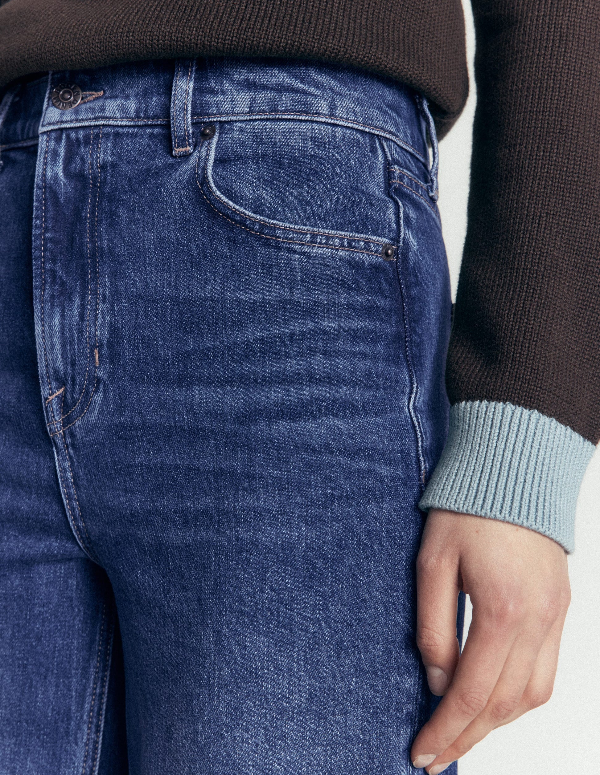 High Rise Wide Leg Jeans-Mid Vintage-2