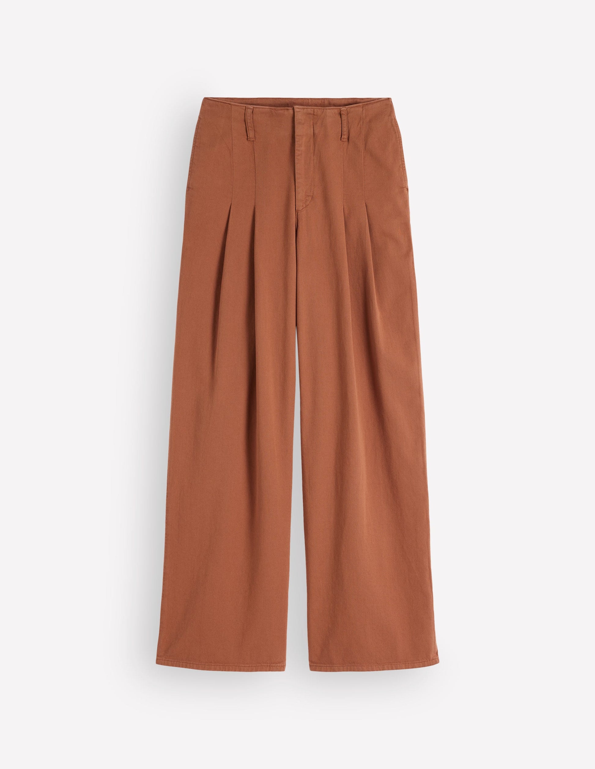 Mayfair Pleat Detail Trousers-Burnt Orange-9