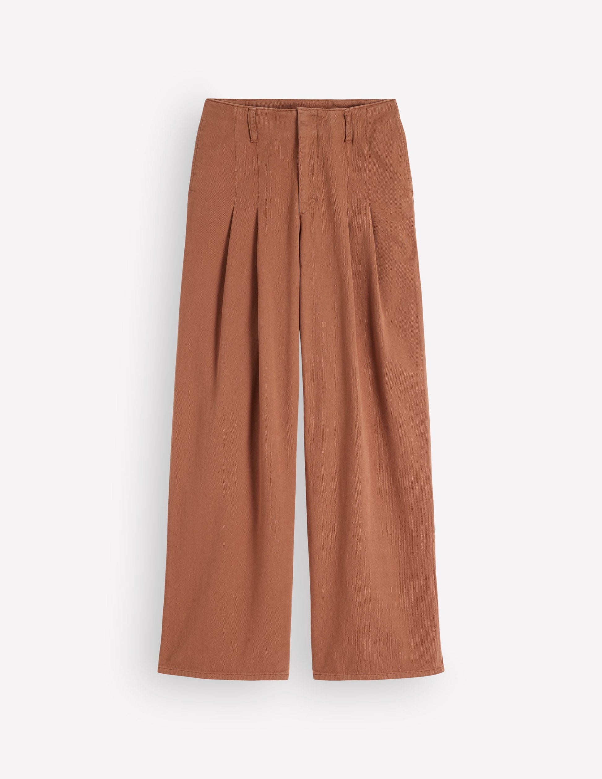 Mayfair Pleat Detail Trousers-Burnt Orange-7