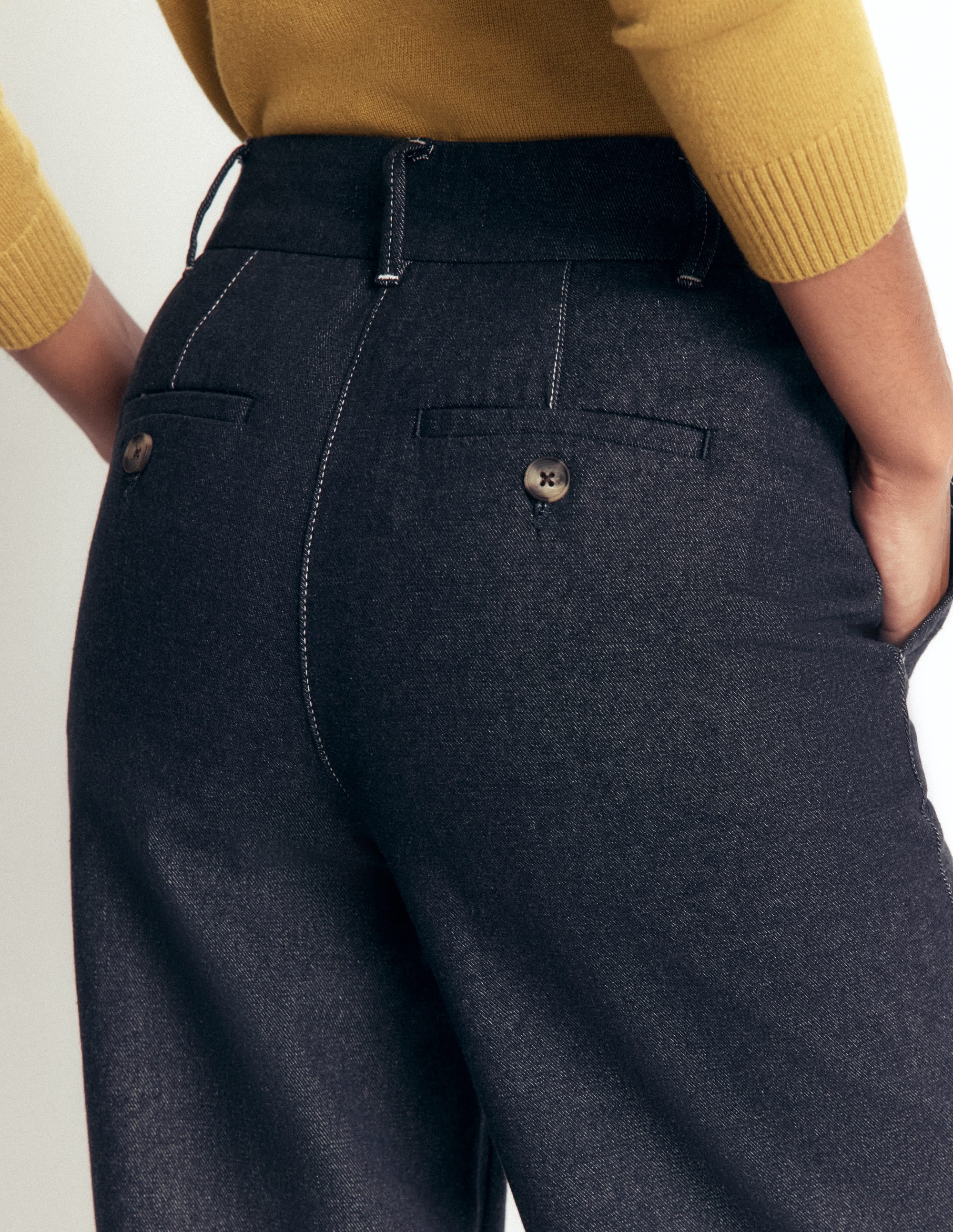 Belgravia Twill Trousers-Indigo - Image 6