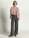 Belgravia Twill Trousers-Brown Stripe