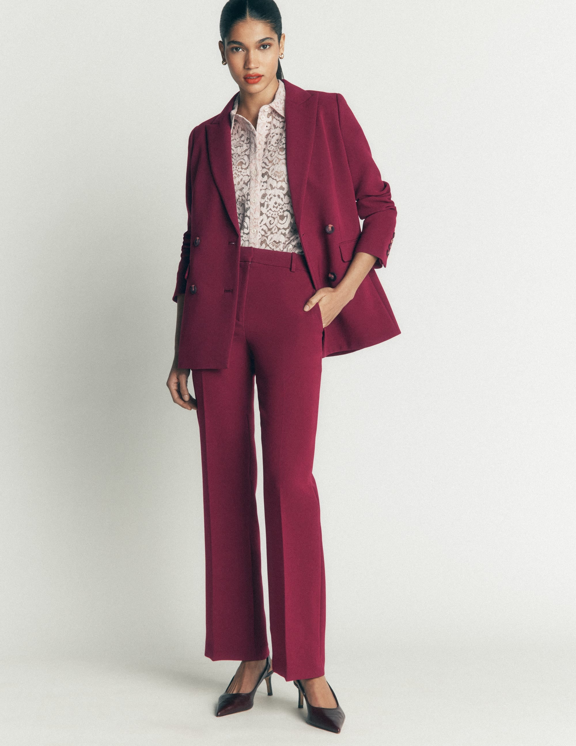 Fitzrovia Tailored Trousers-Deep Wisteria - Image 1