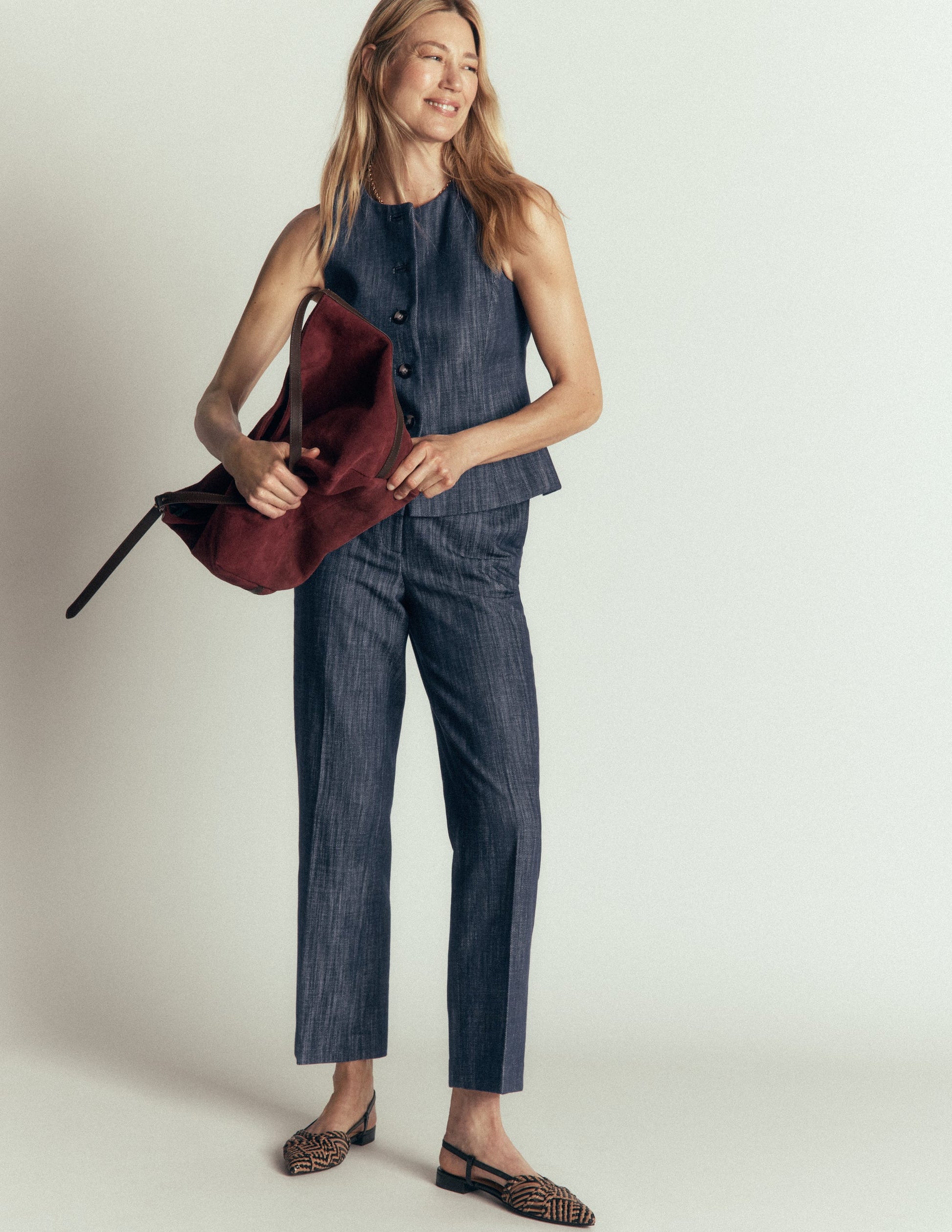 Canonbury Twill 7/8 Trousers-Indigo-1