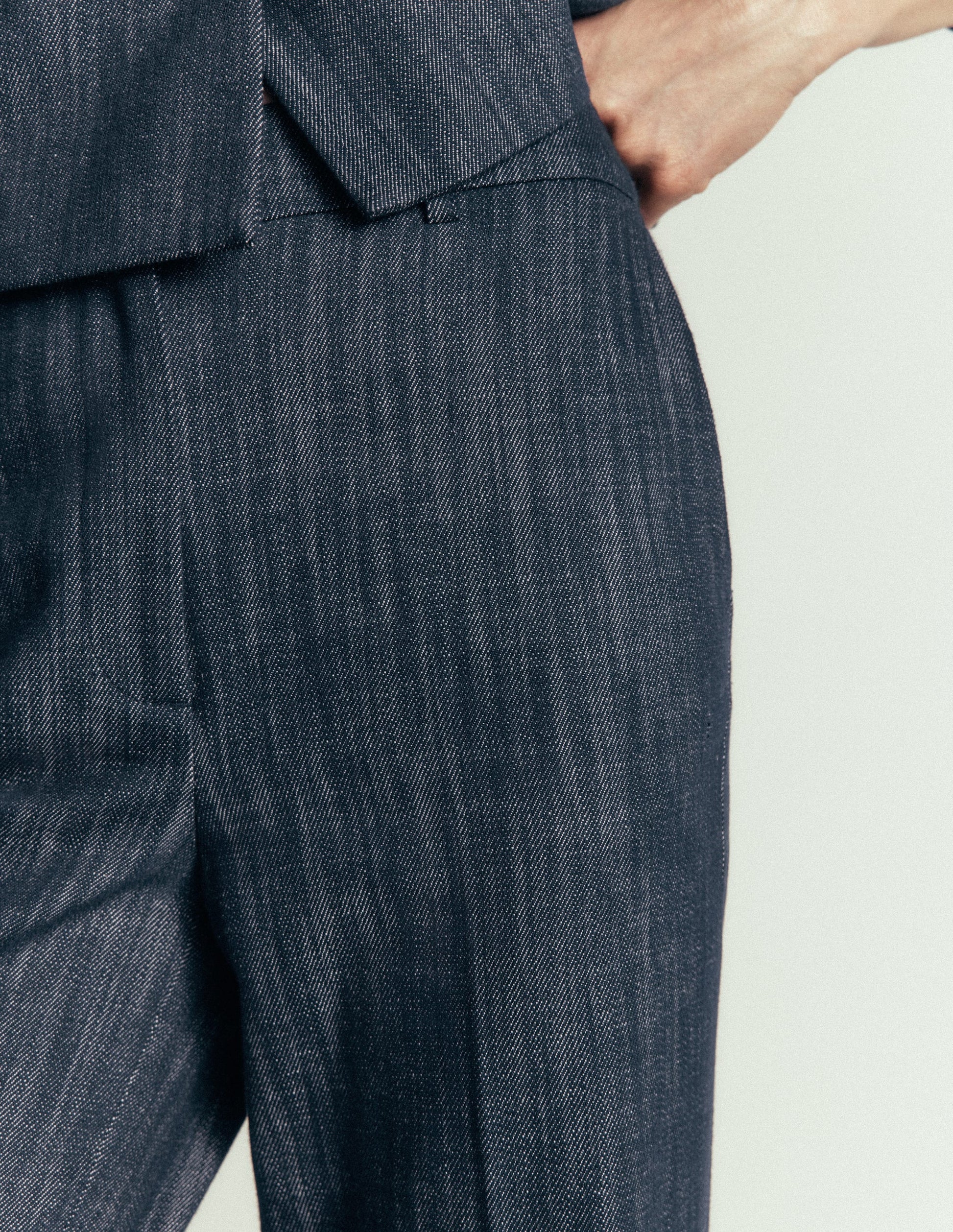 Canonbury Twill 7/8 Trousers-Indigo-5