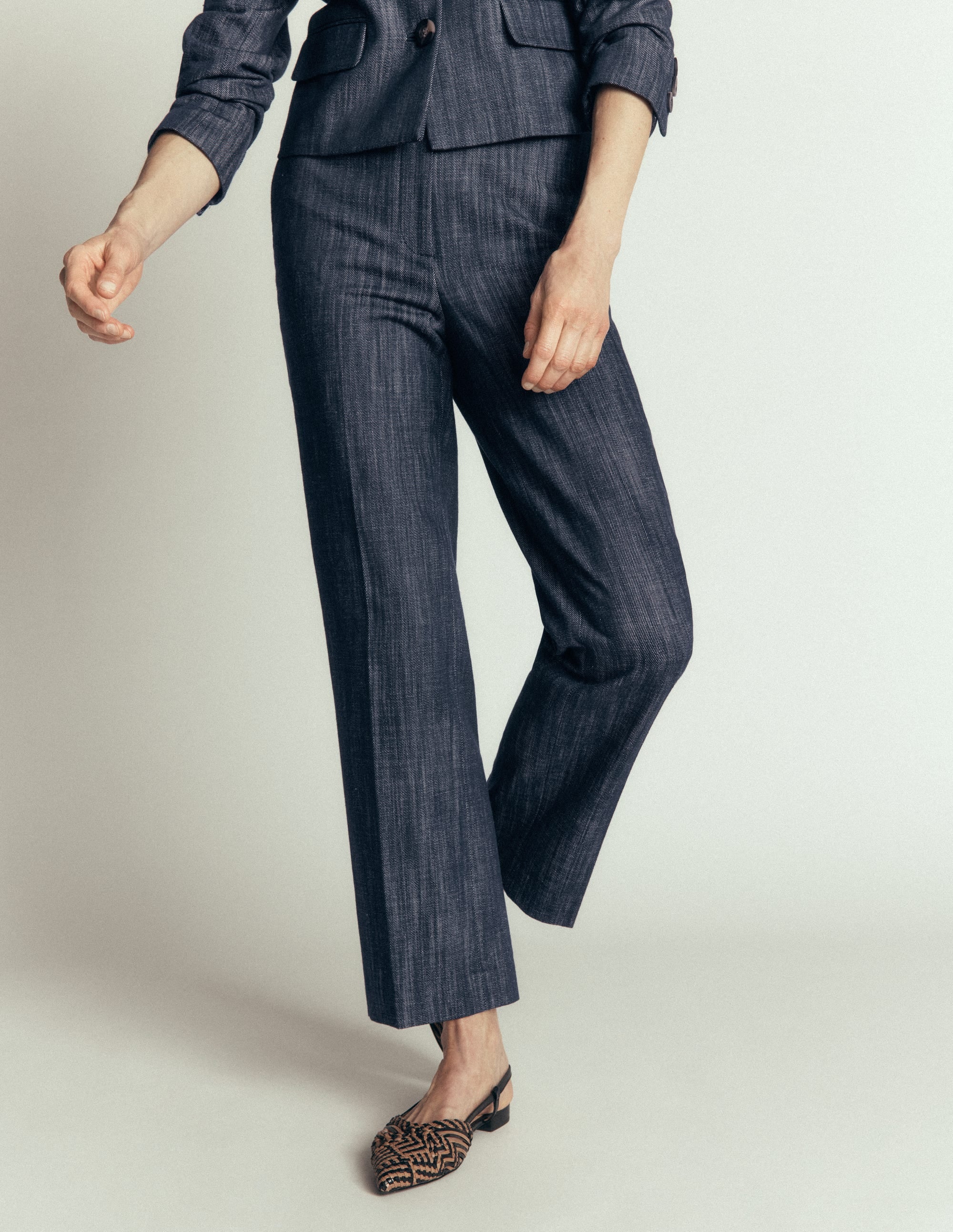 Canonbury Twill 7/8 Trousers-Indigo - Image 6