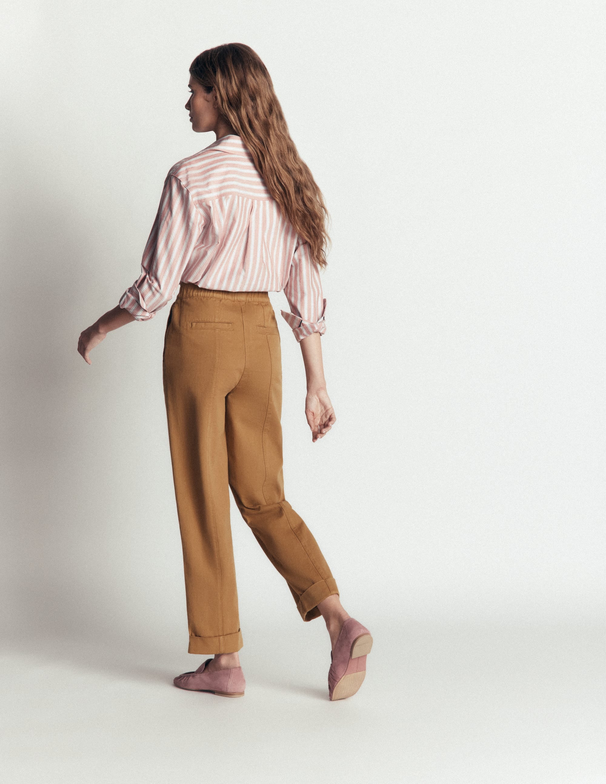 Mid Rise Straight Leg Trousers-Neutral - Image 3