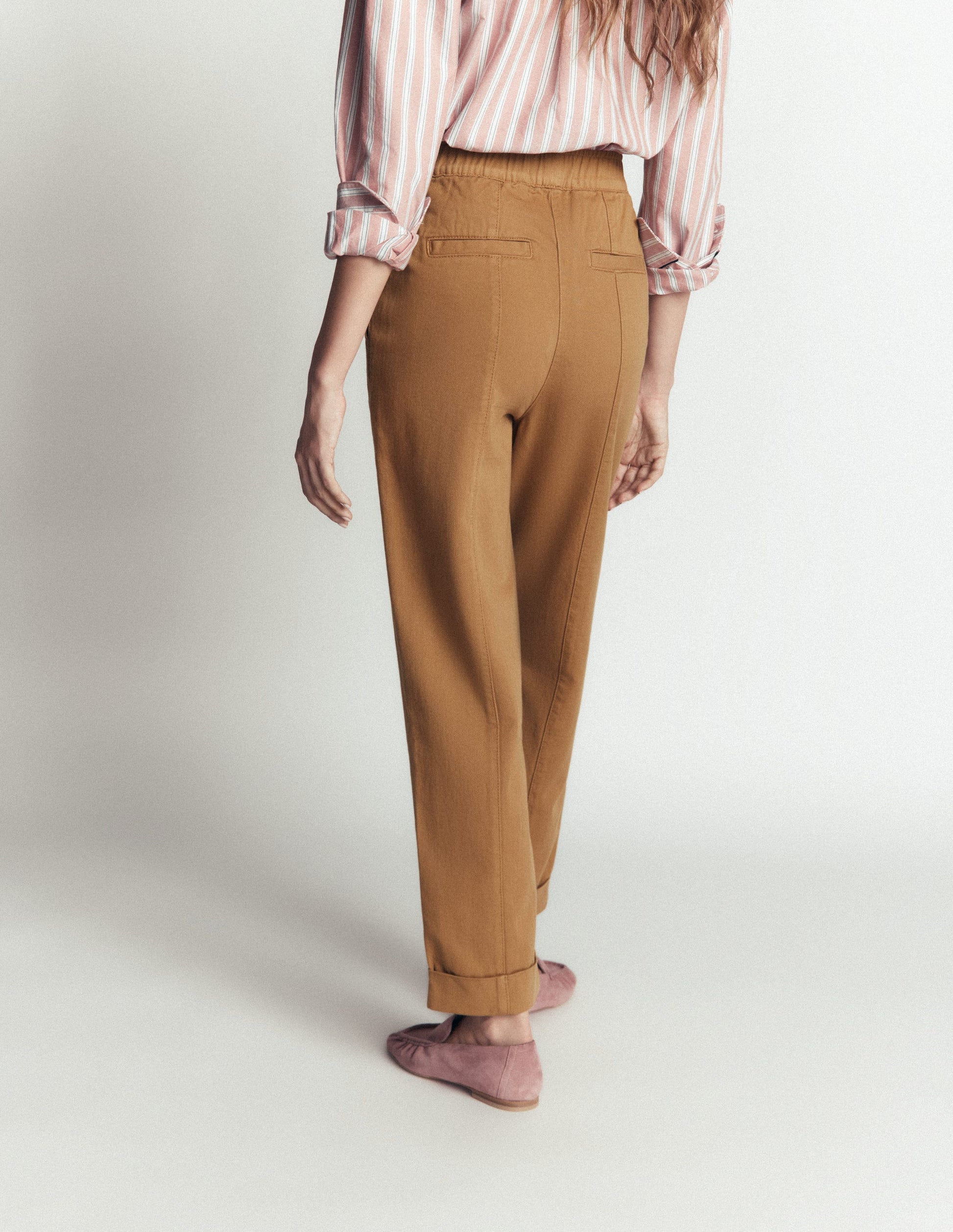 Mid Rise Straight Leg Trousers-Neutral-5