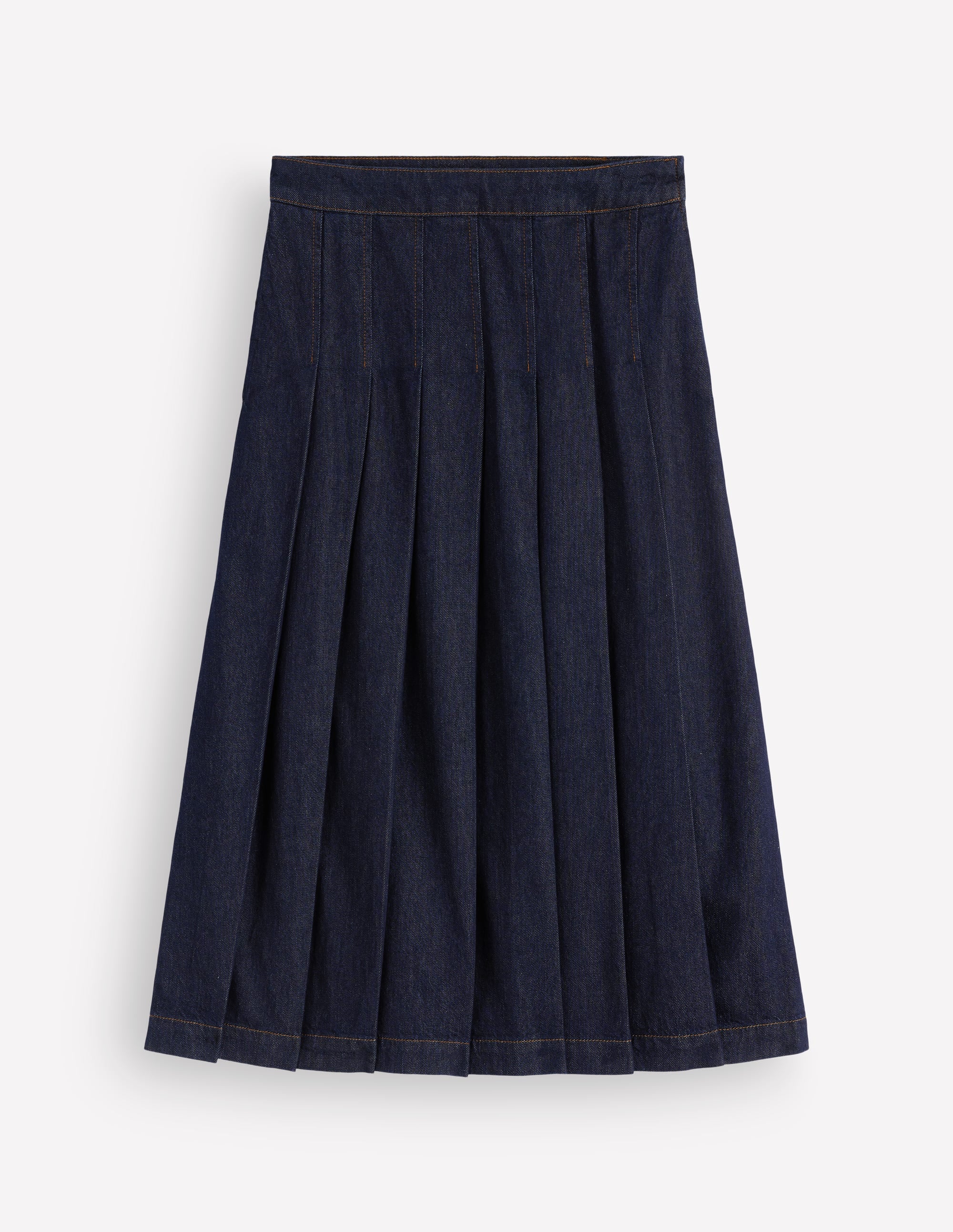 Aya Denim Midi Skirt-Indigo - Image 5