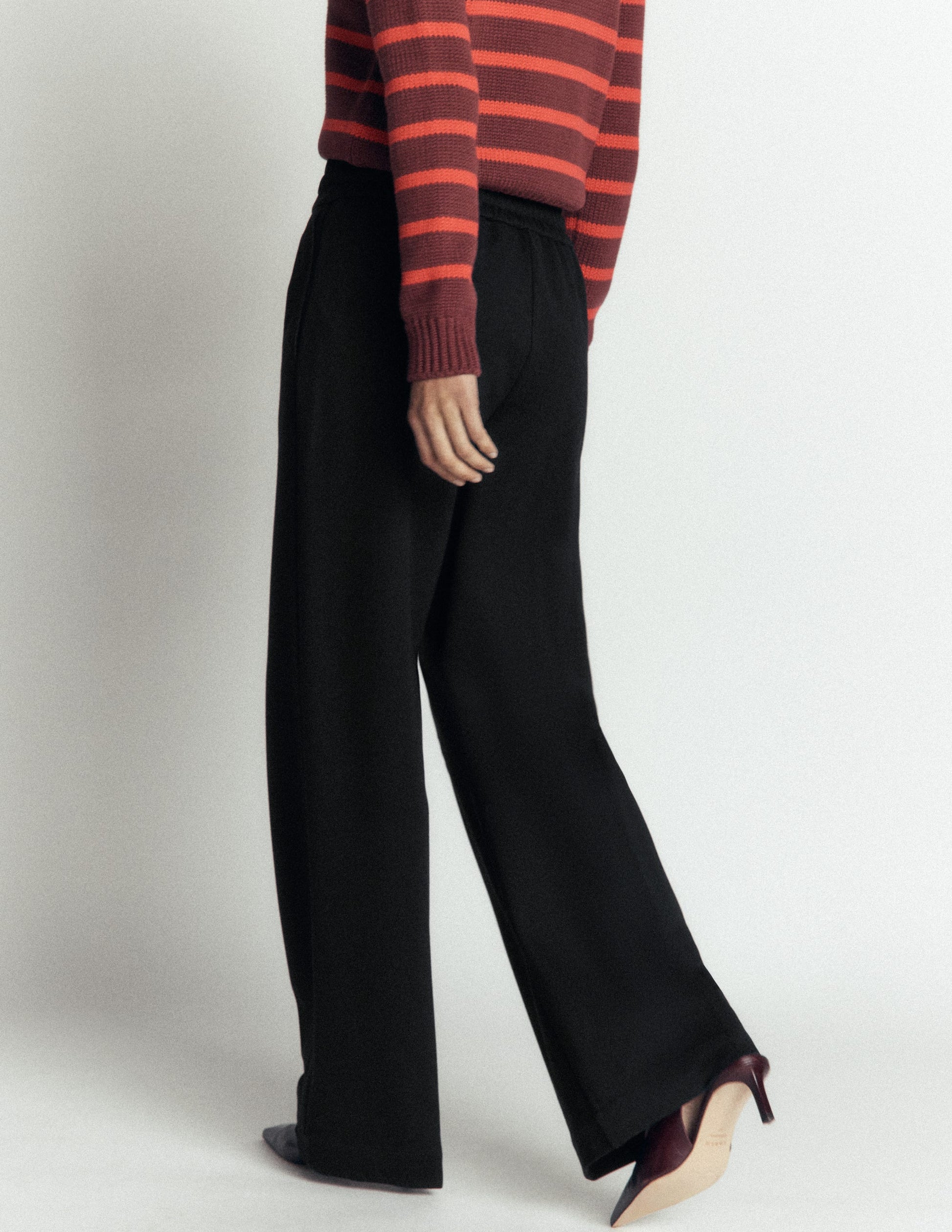 Greenwich Tie Ponte Trousers-Black-3