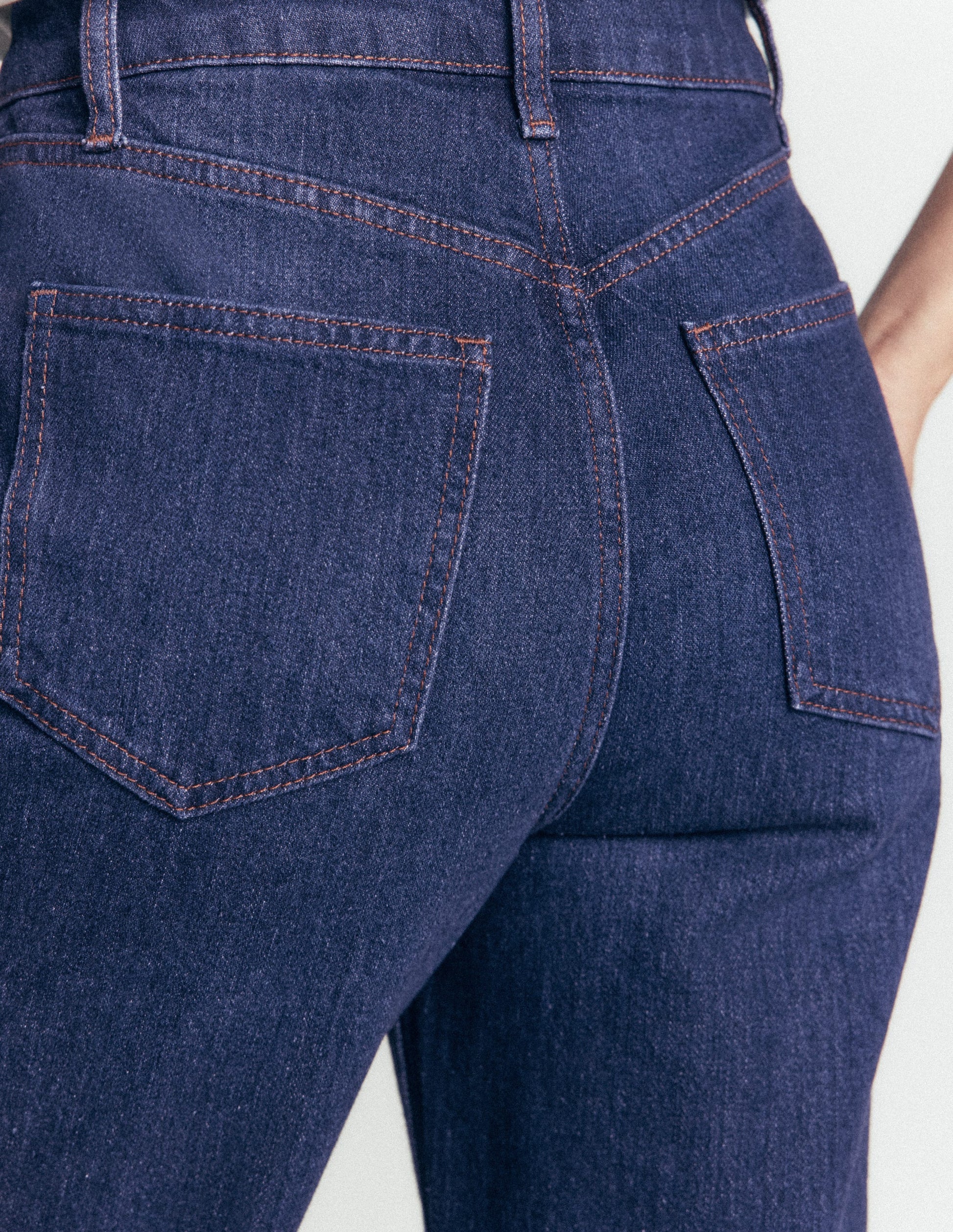 High Rise Straight Jeans-Indigo Rinse-2