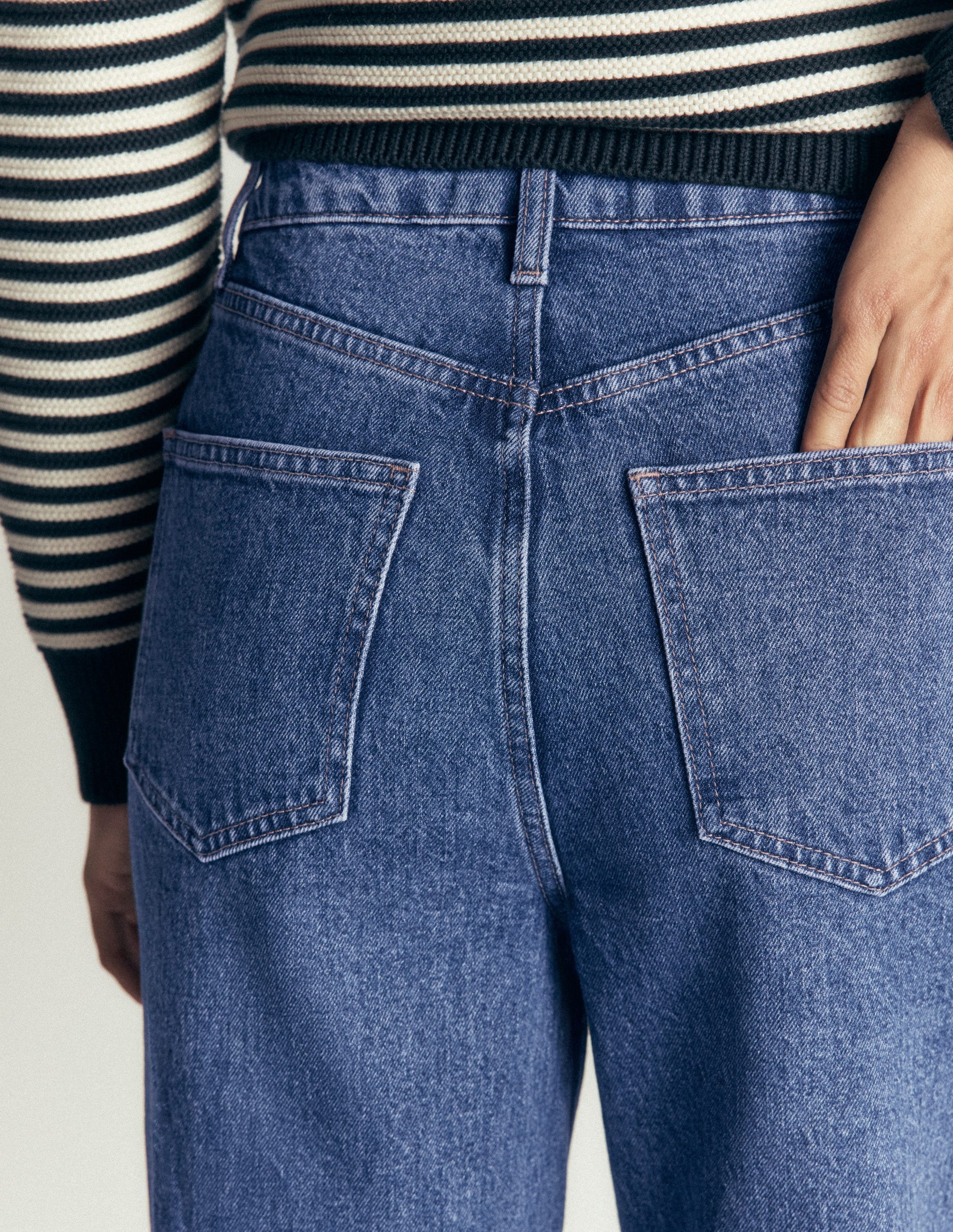 High Rise Straight Jeans-Mid Vintage-6