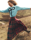 Pleated Midi Kilt-Hotch Check