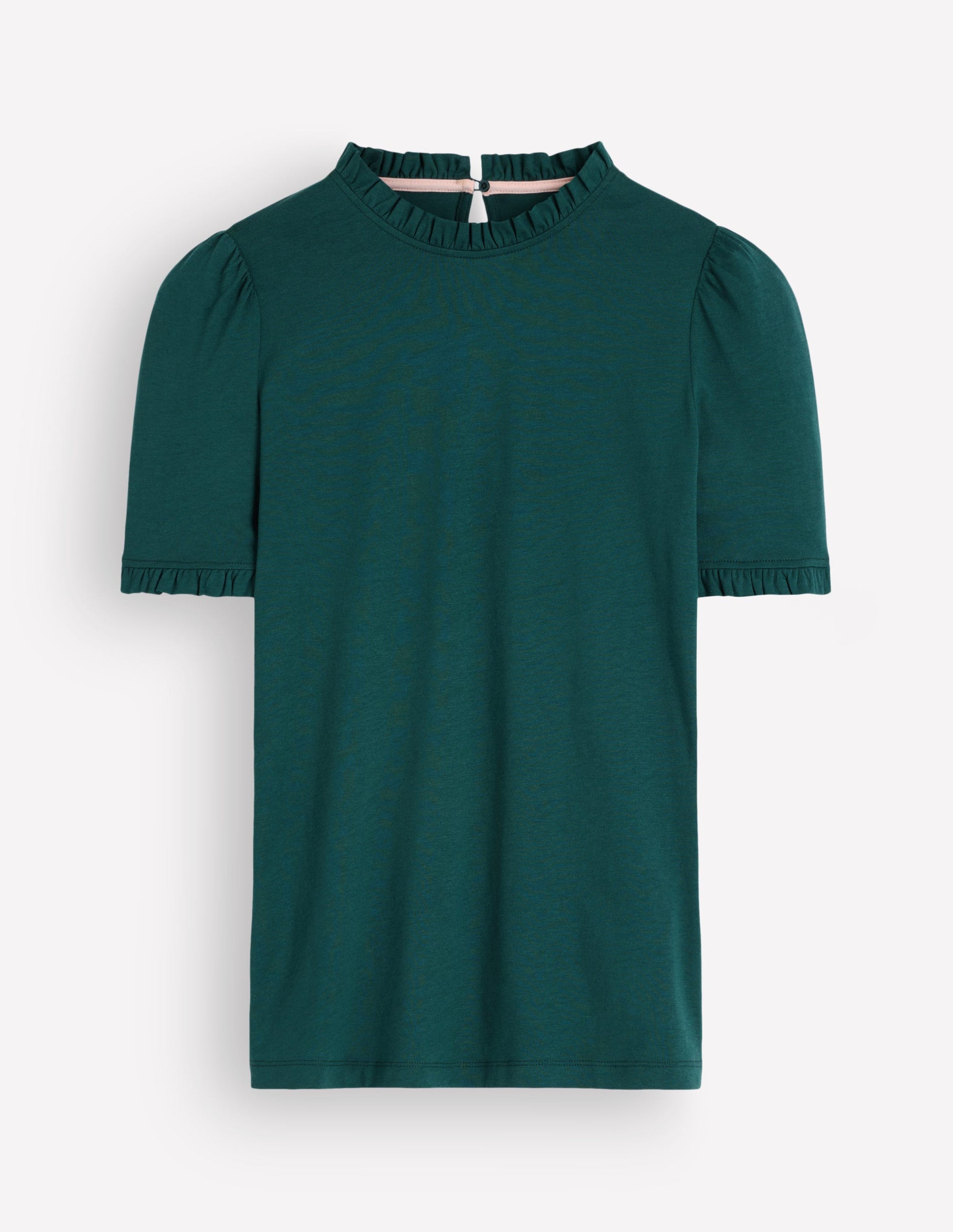 Supersoft Frill Detail T-shirt-Sea Moss-5
