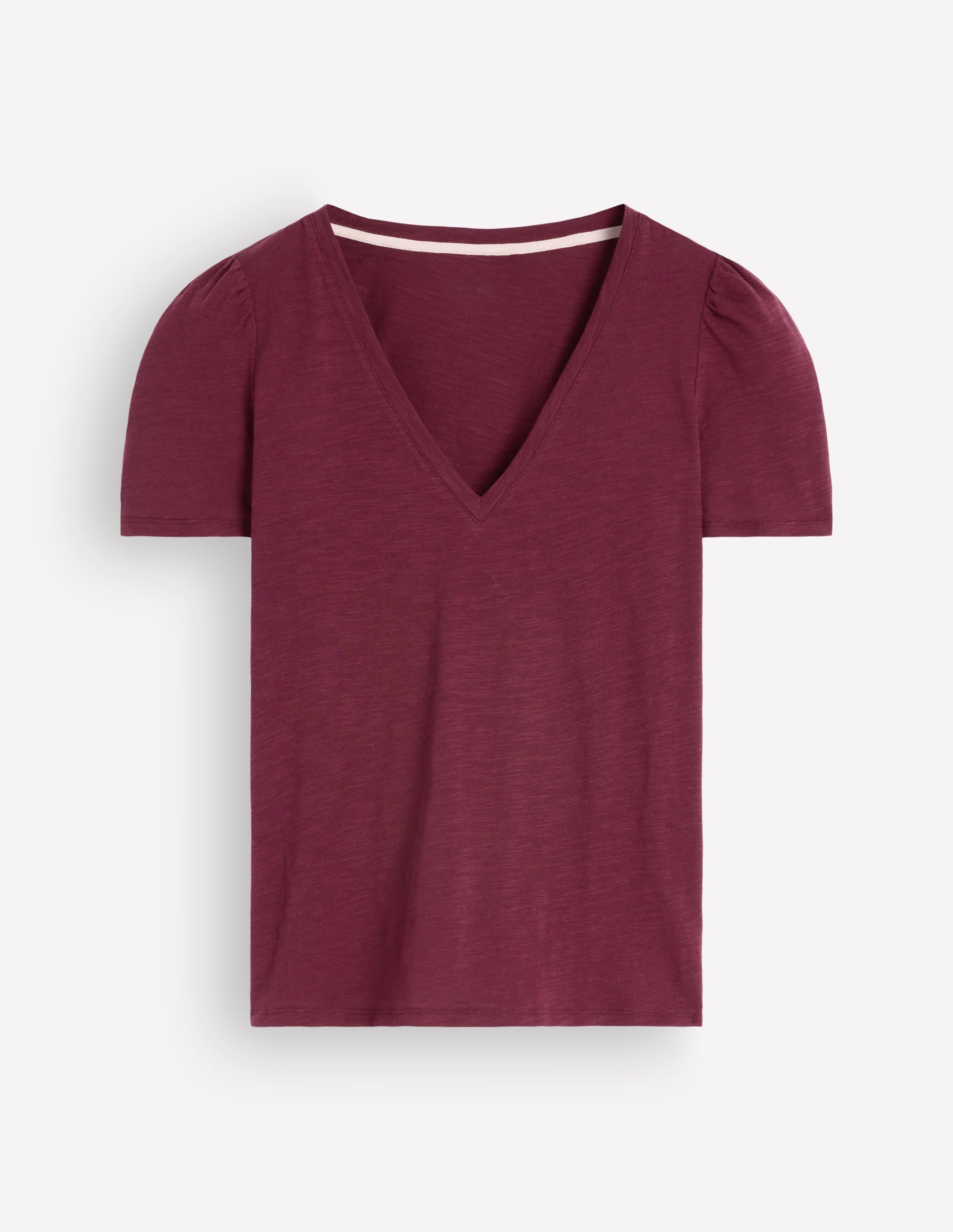 Sophie V-neck Slub T-shirt-Deep Wisteria - Image 6