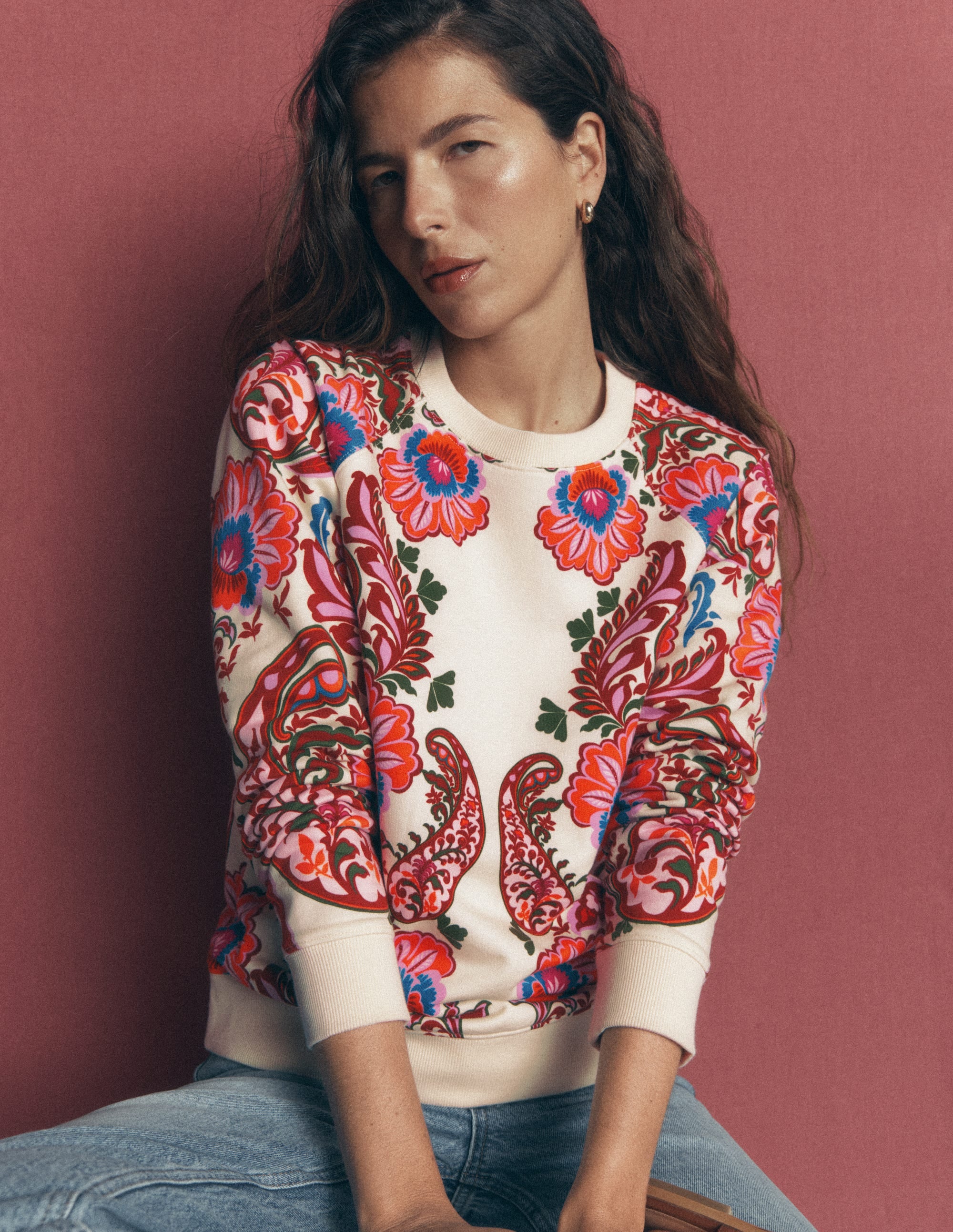 Emi Printed Sweatshirt-Multi, Bohemia Dream - Image 1