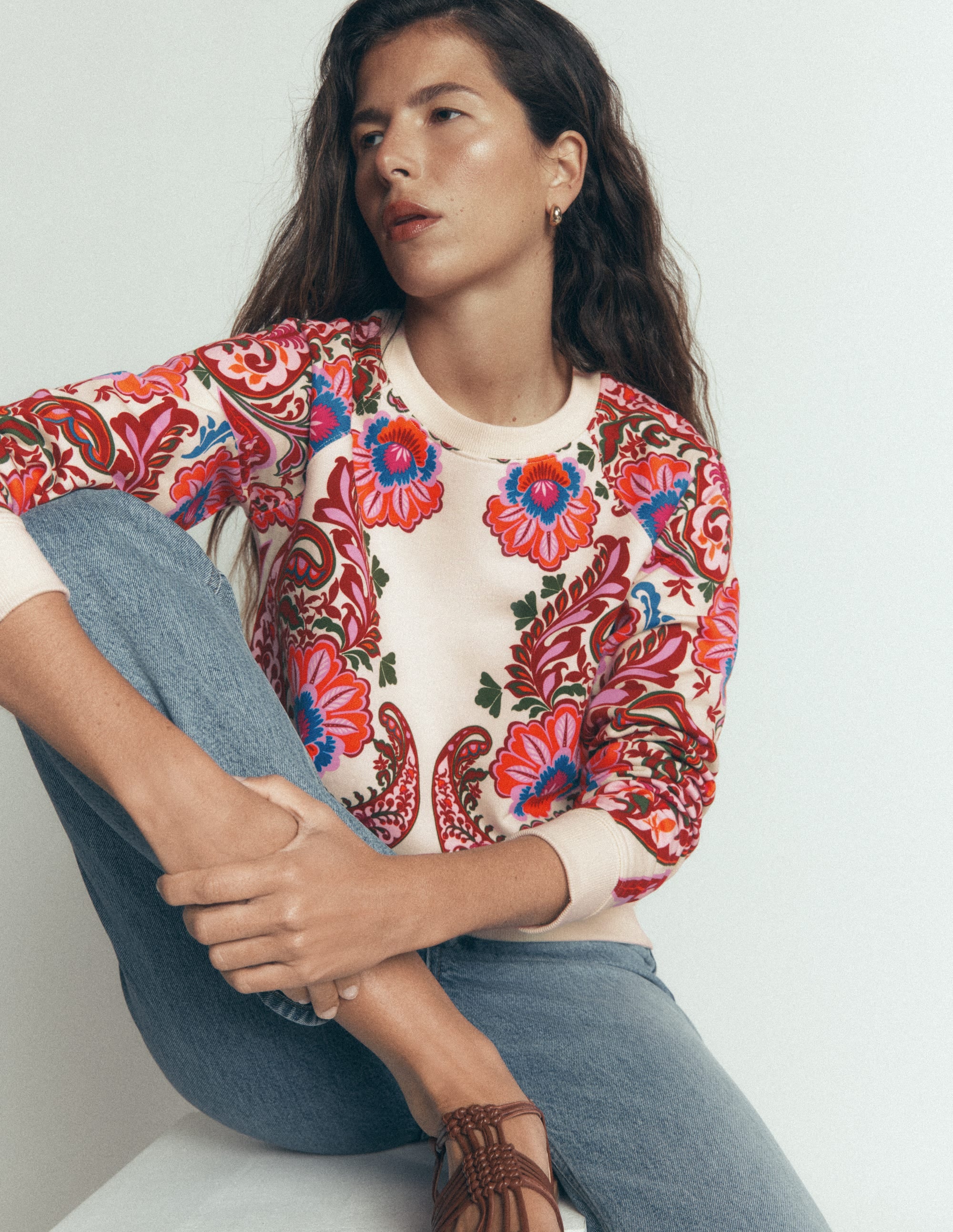 Emi Printed Sweatshirt-Multi, Bohemia Dream - Image 2