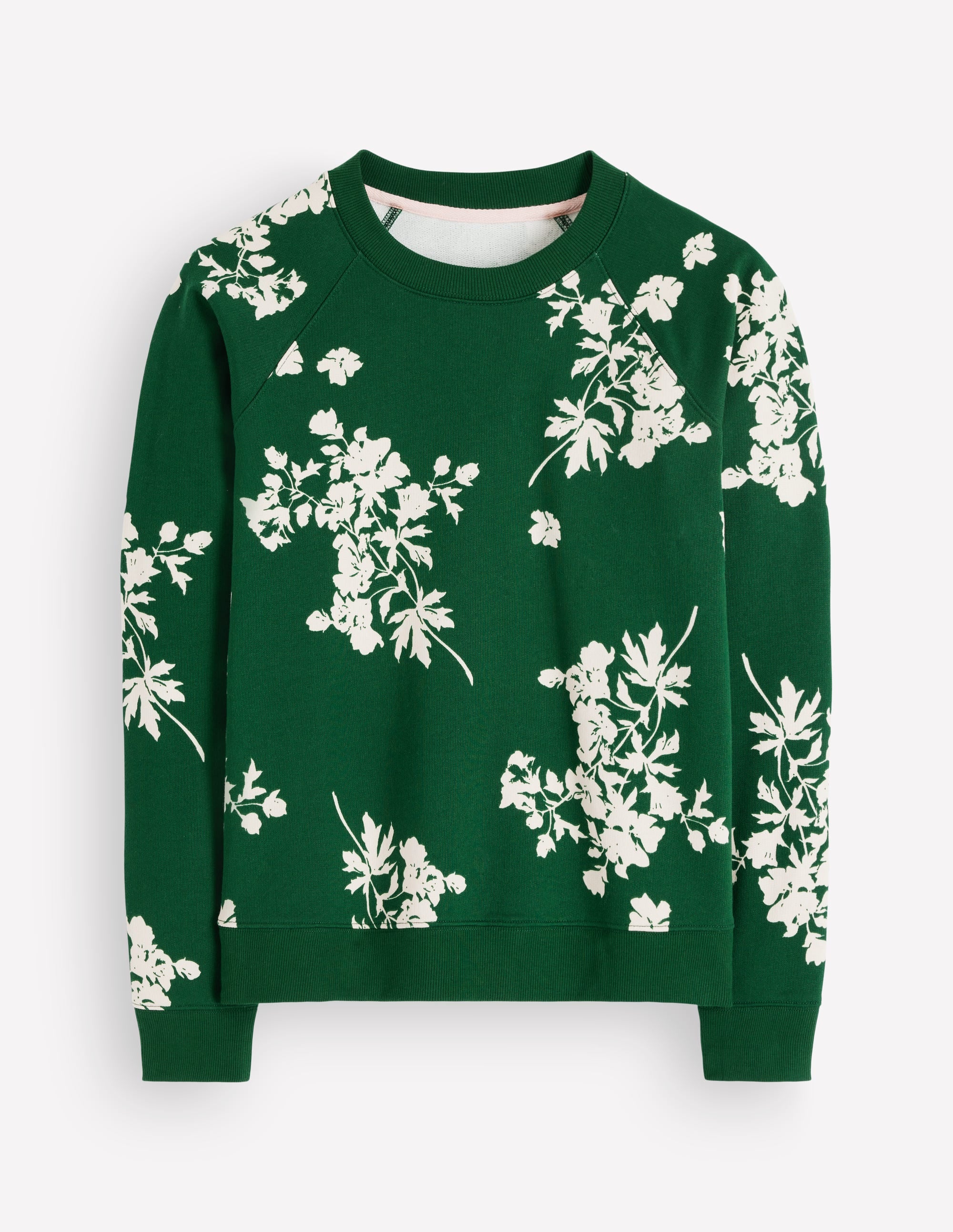 Rosa Printed Sweatshirt-Hunter Green, Flecked Bunch - Image 4