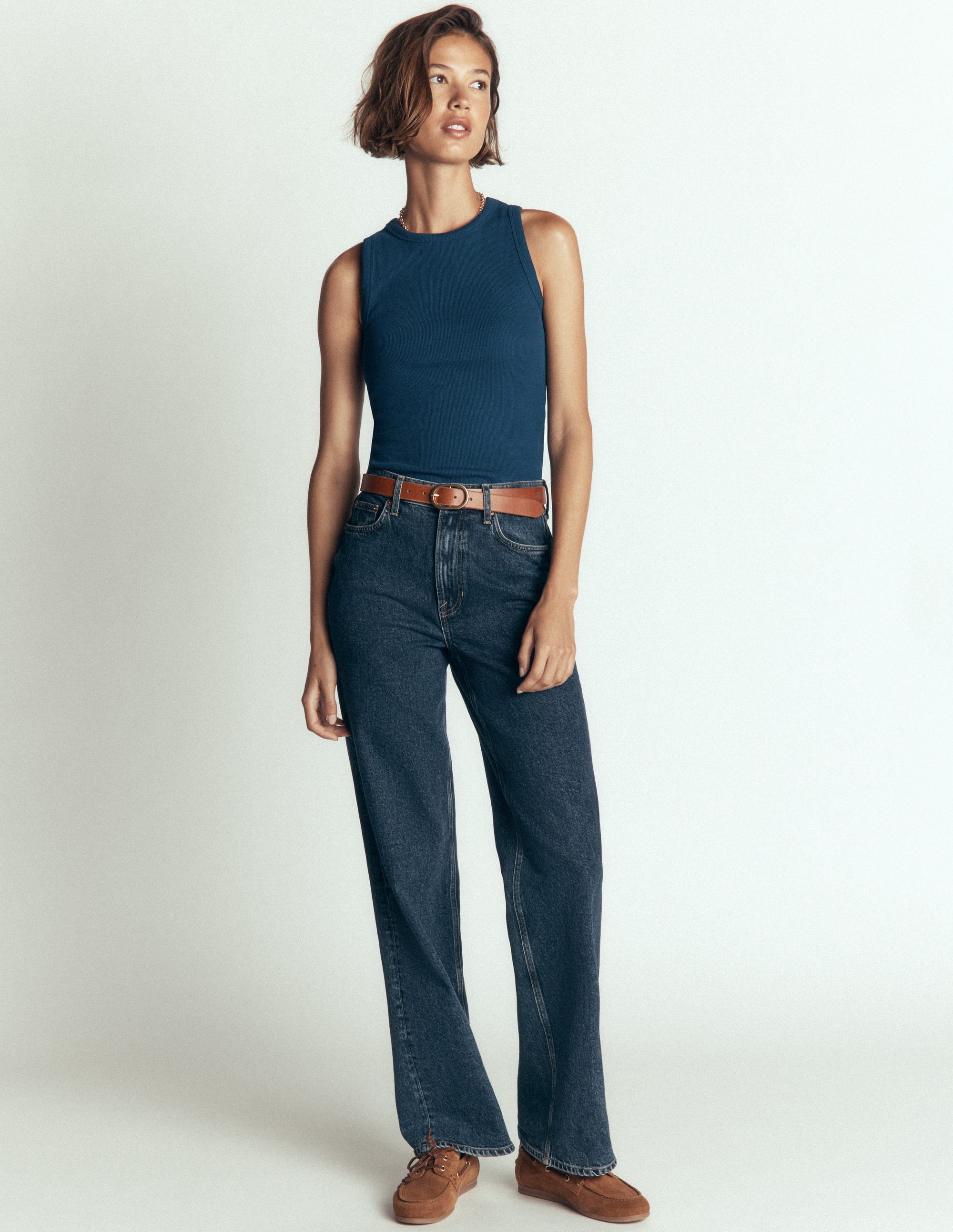 Ribbed Cotton Vest-Midnight Ocean - Image 6