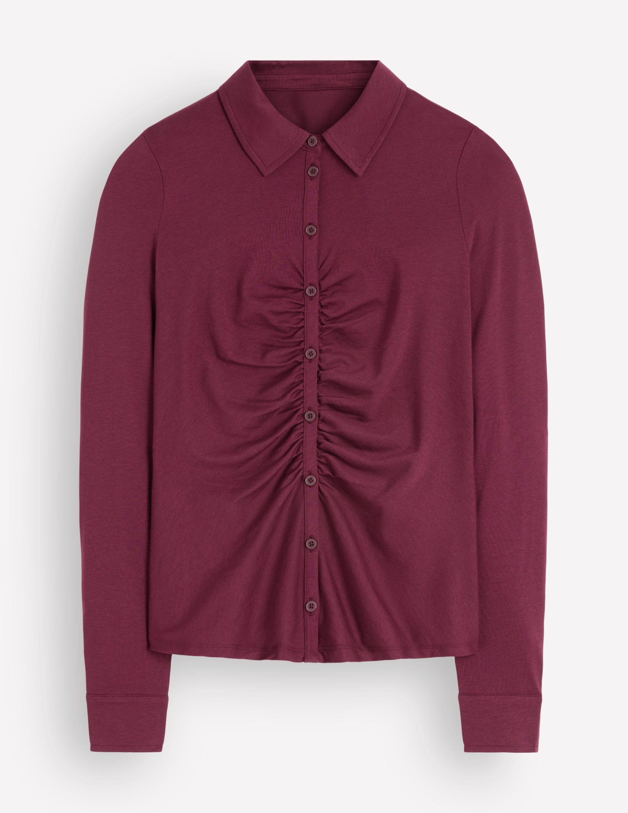 Imi Ruched Jersey Shirt-Deep Wisteria - Image 6