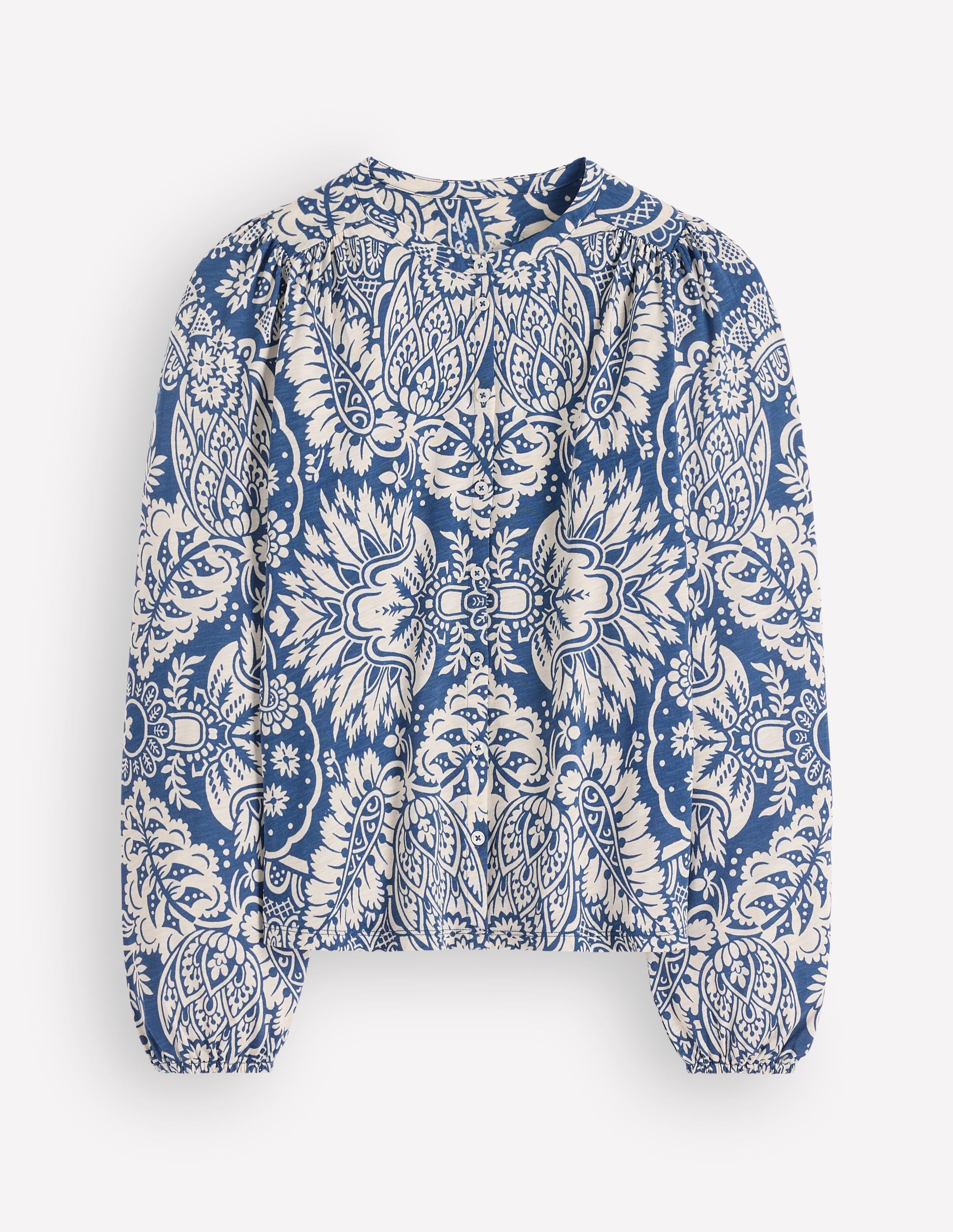 Ara Jersey Shirt-True Navy,  Arabesque Meadows - Image 5