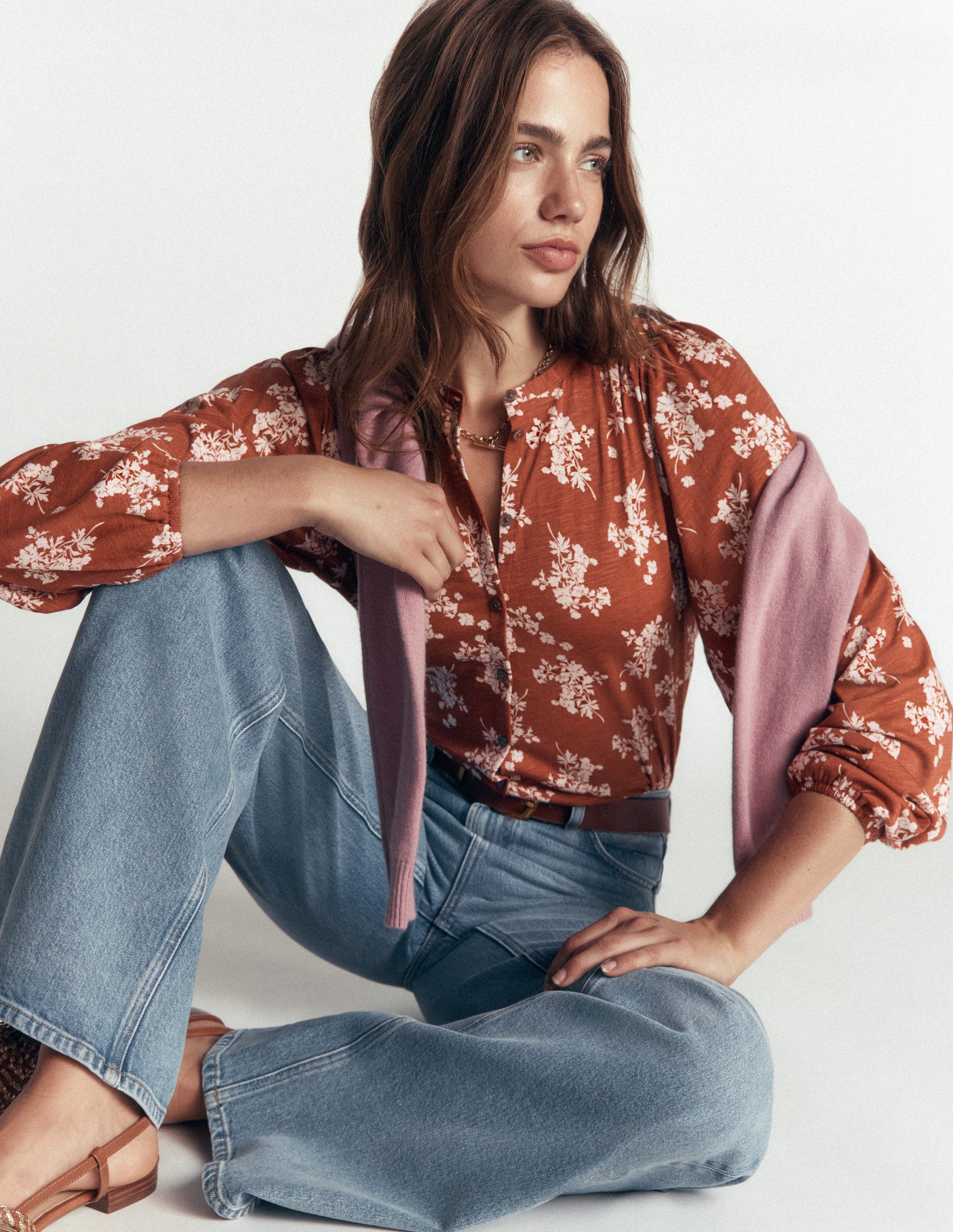 Ara Jersey Shirt-Arabian Spice, Flecked Bunch-2