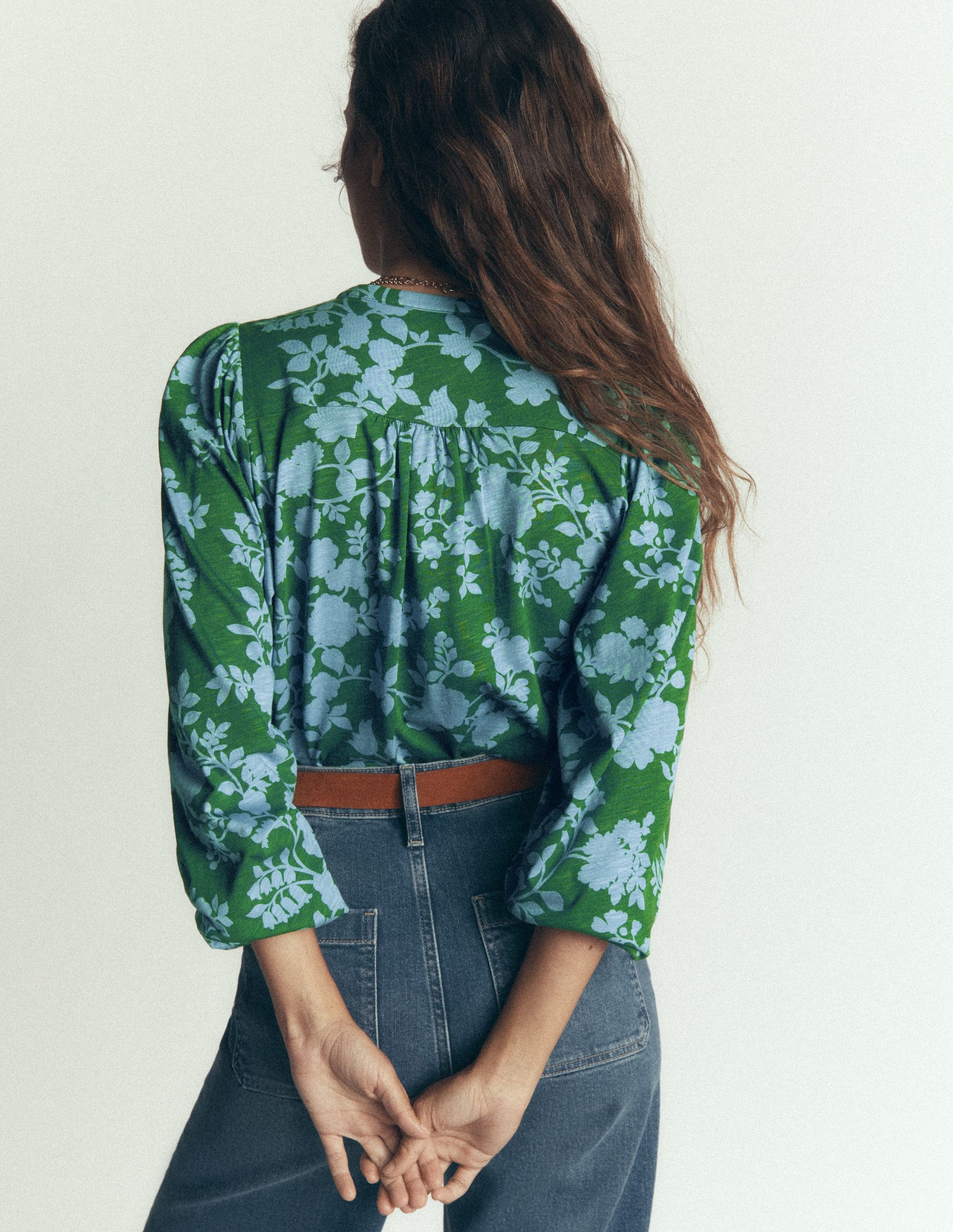 Ara Jersey Shirt-Alpine Green, Bouquet Breeze-3