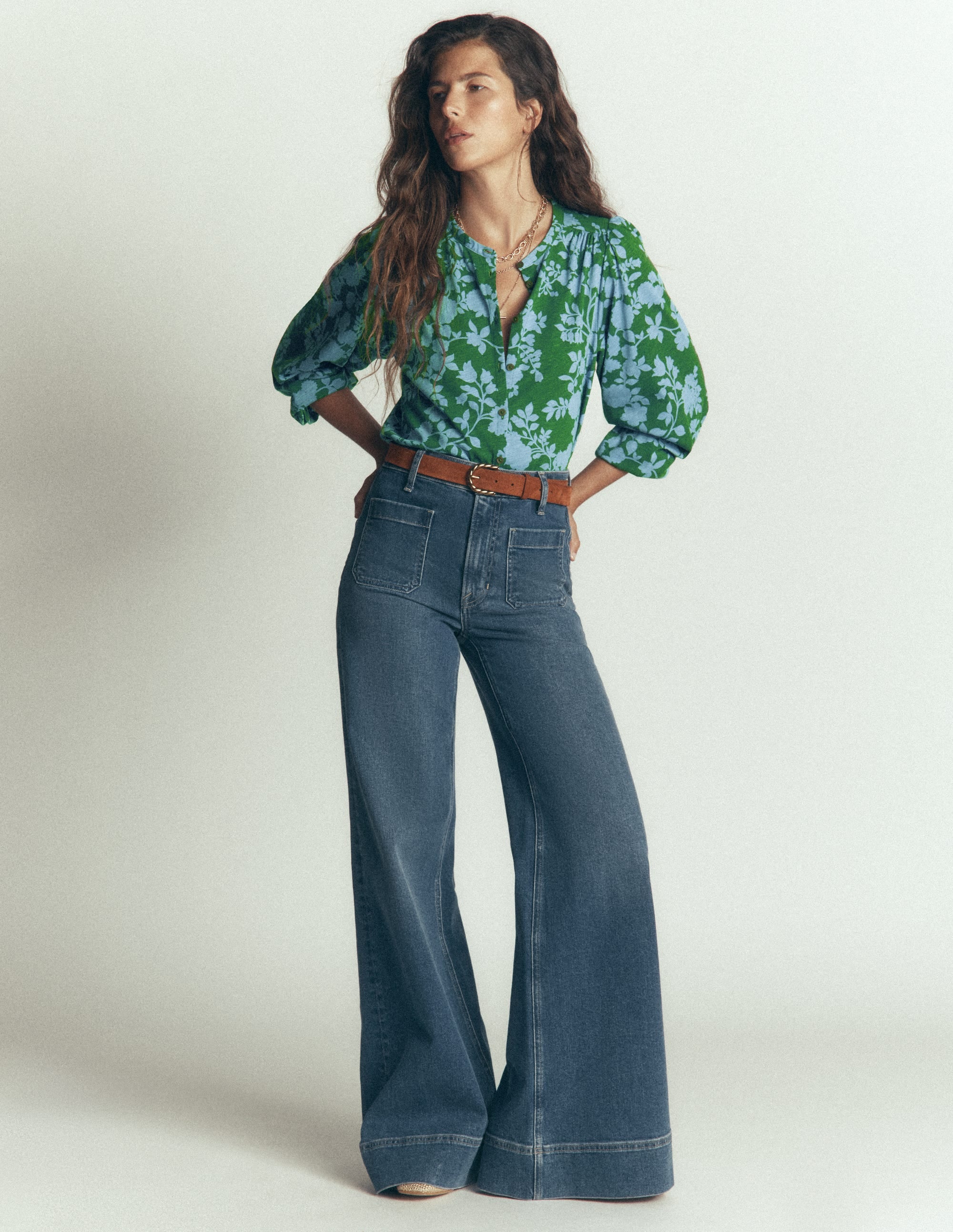 Ara Jersey Shirt-Alpine Green, Bouquet Breeze - Image 4