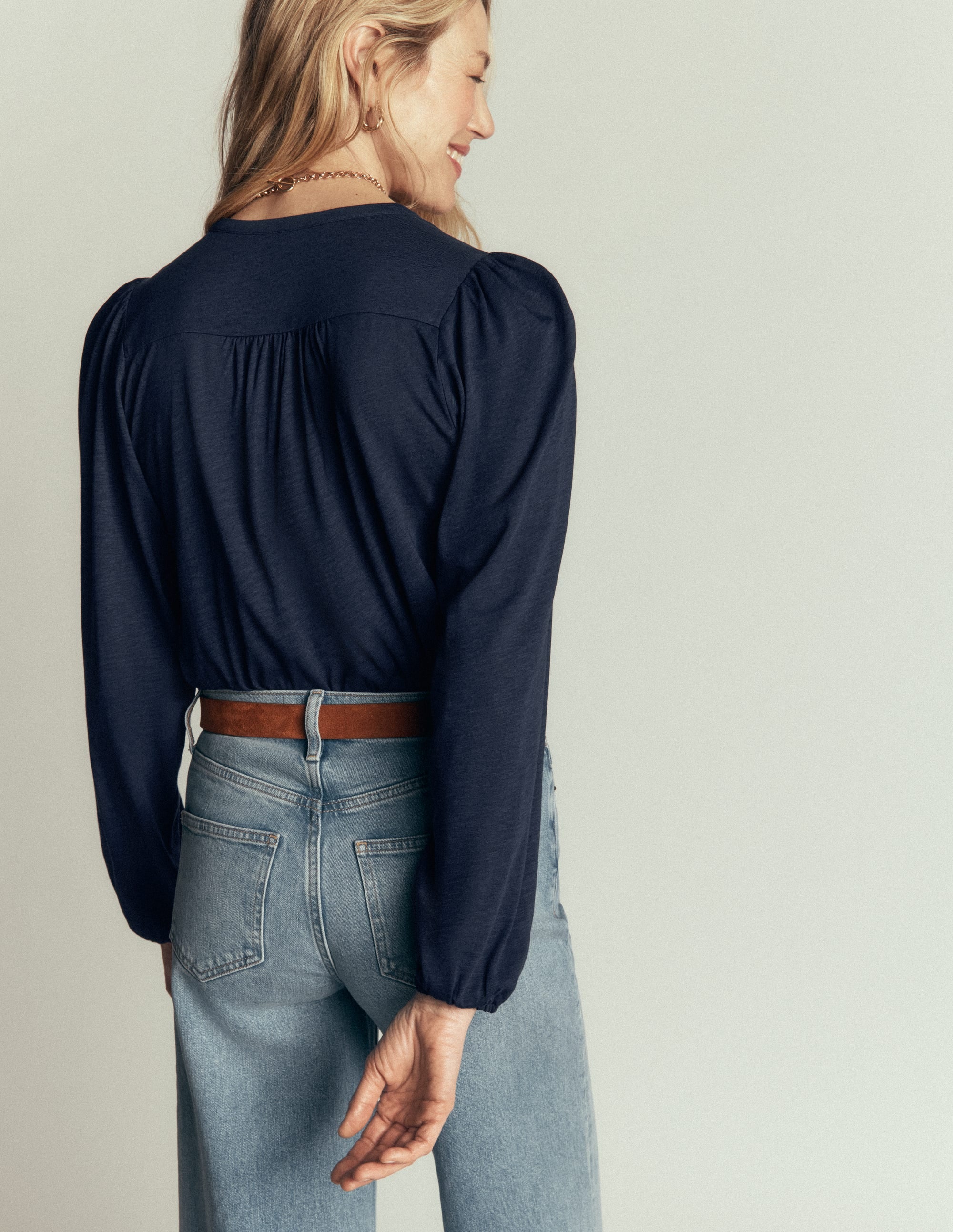 Ara Jersey Shirt-Navy - Image 3