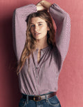 Ara Jersey Shirt-Maroon Banner/ Ivory