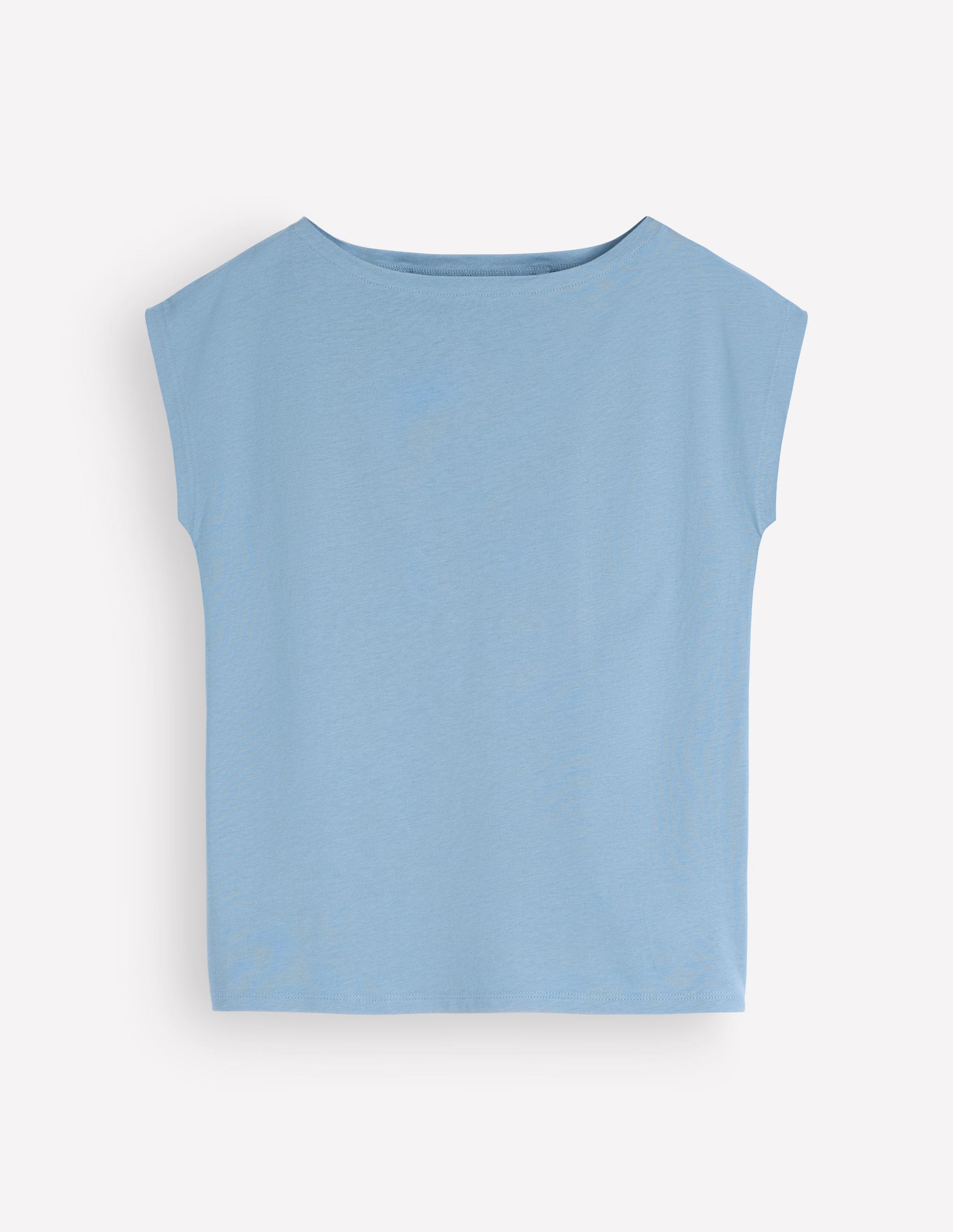 Supersoft Slash Neck T-Shirt-Blue Aura-6