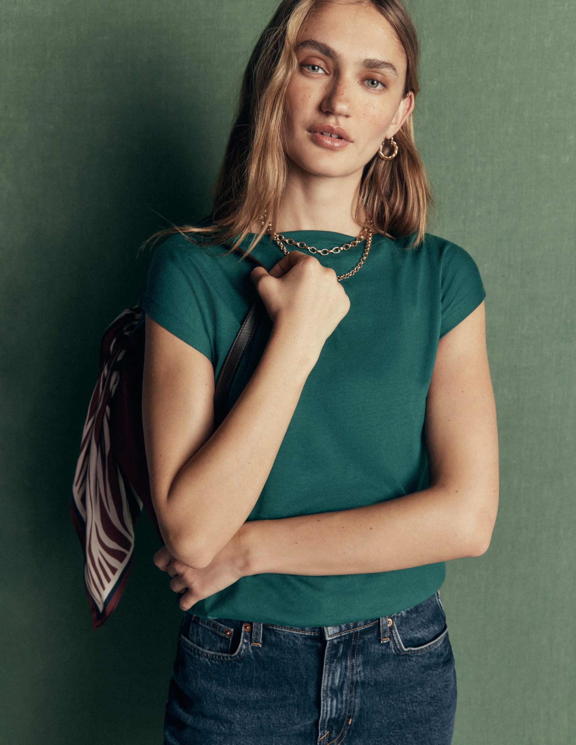 Supersoft Slash Neck T-Shirt-Midnight Teal-1