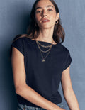 Supersoft Slash Neck T-Shirt-French Navy (19-3921 TCX)