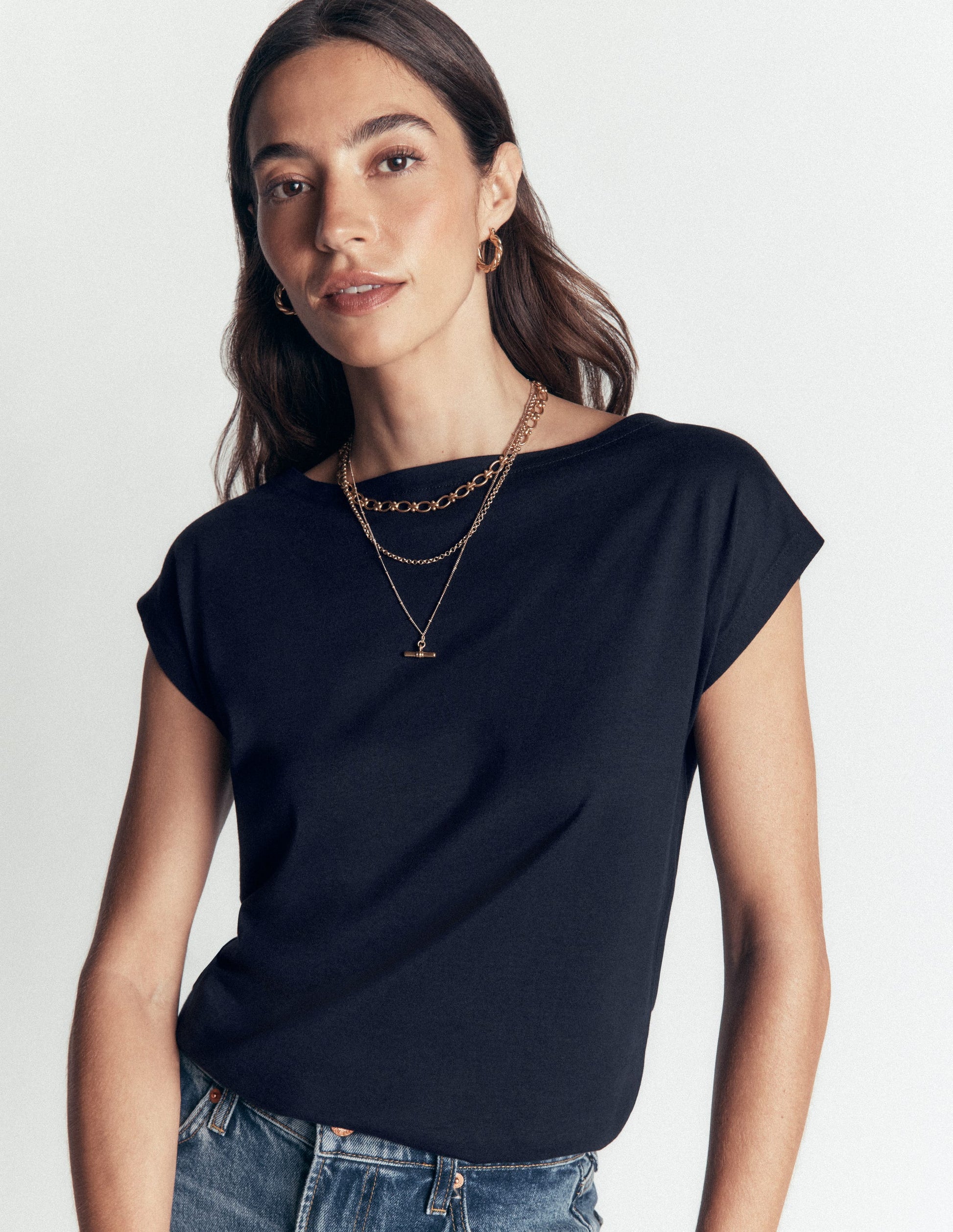 Supersoft Slash Neck T-Shirt-French Navy (19-3921 TCX)-4