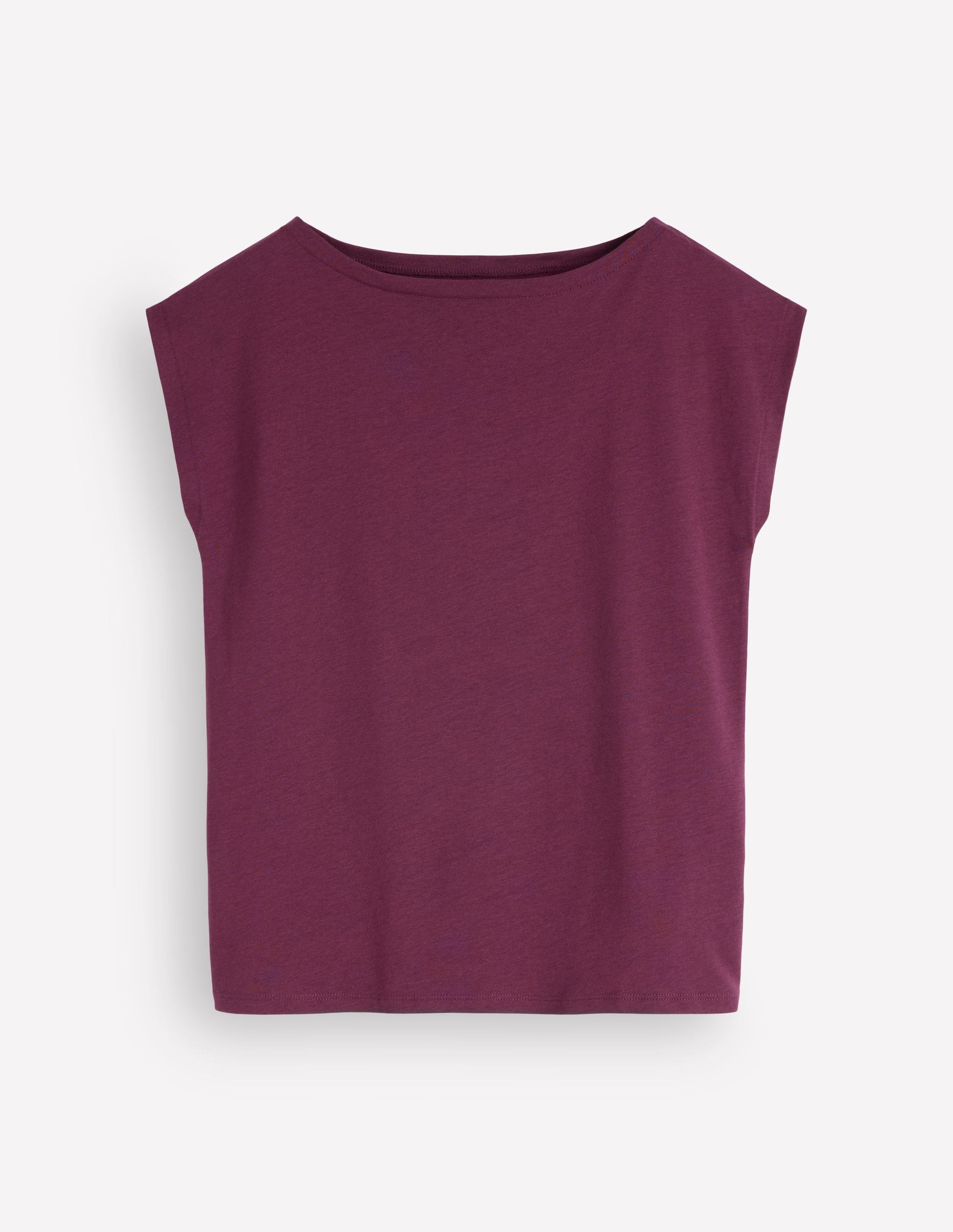 Supersoft Slash Neck T-Shirt-Dark Cherry-5
