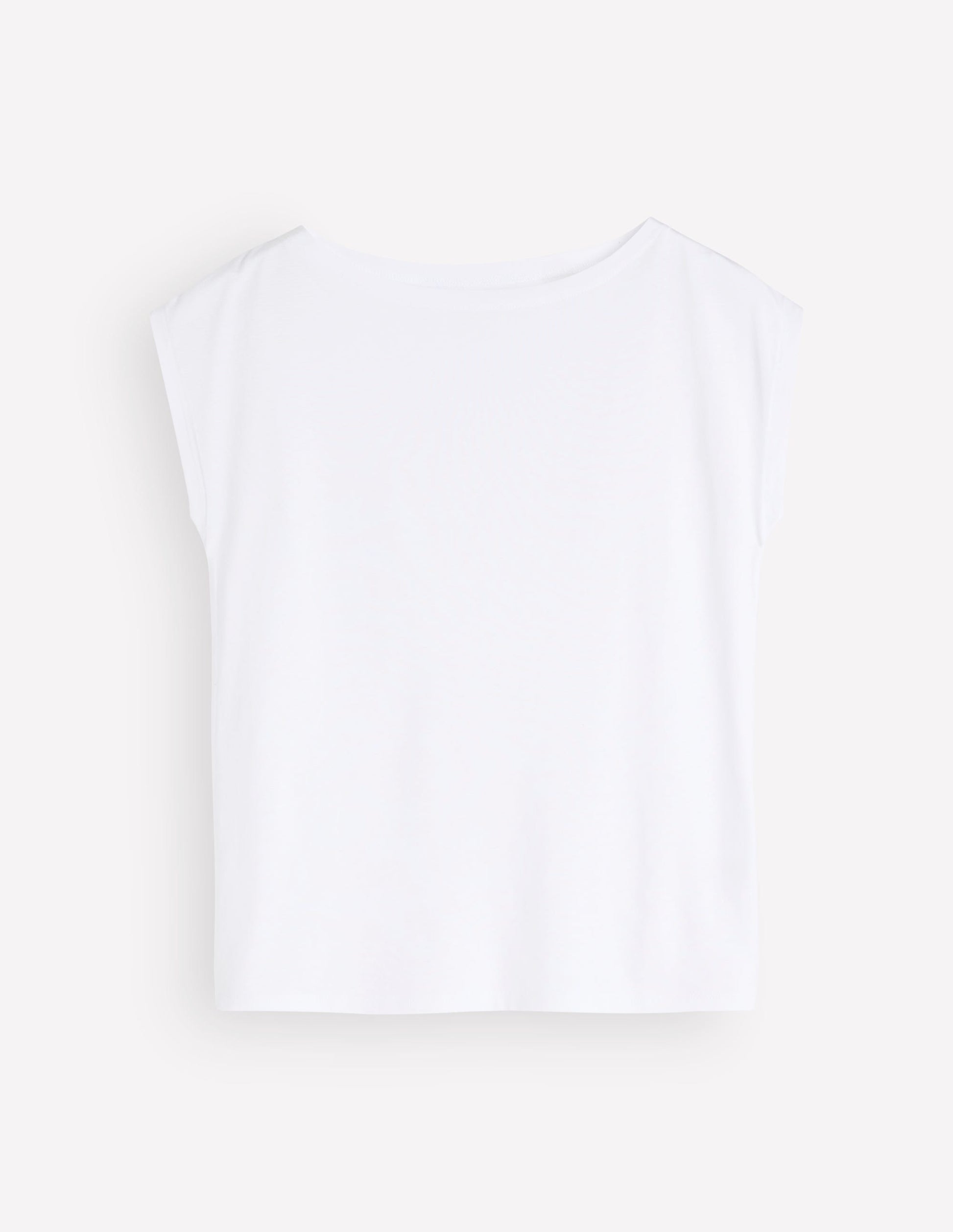 Supersoft Slash Neck T-Shirt-White-5
