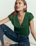 Imi Supersoft V-neck T-shirt-Hunter Green