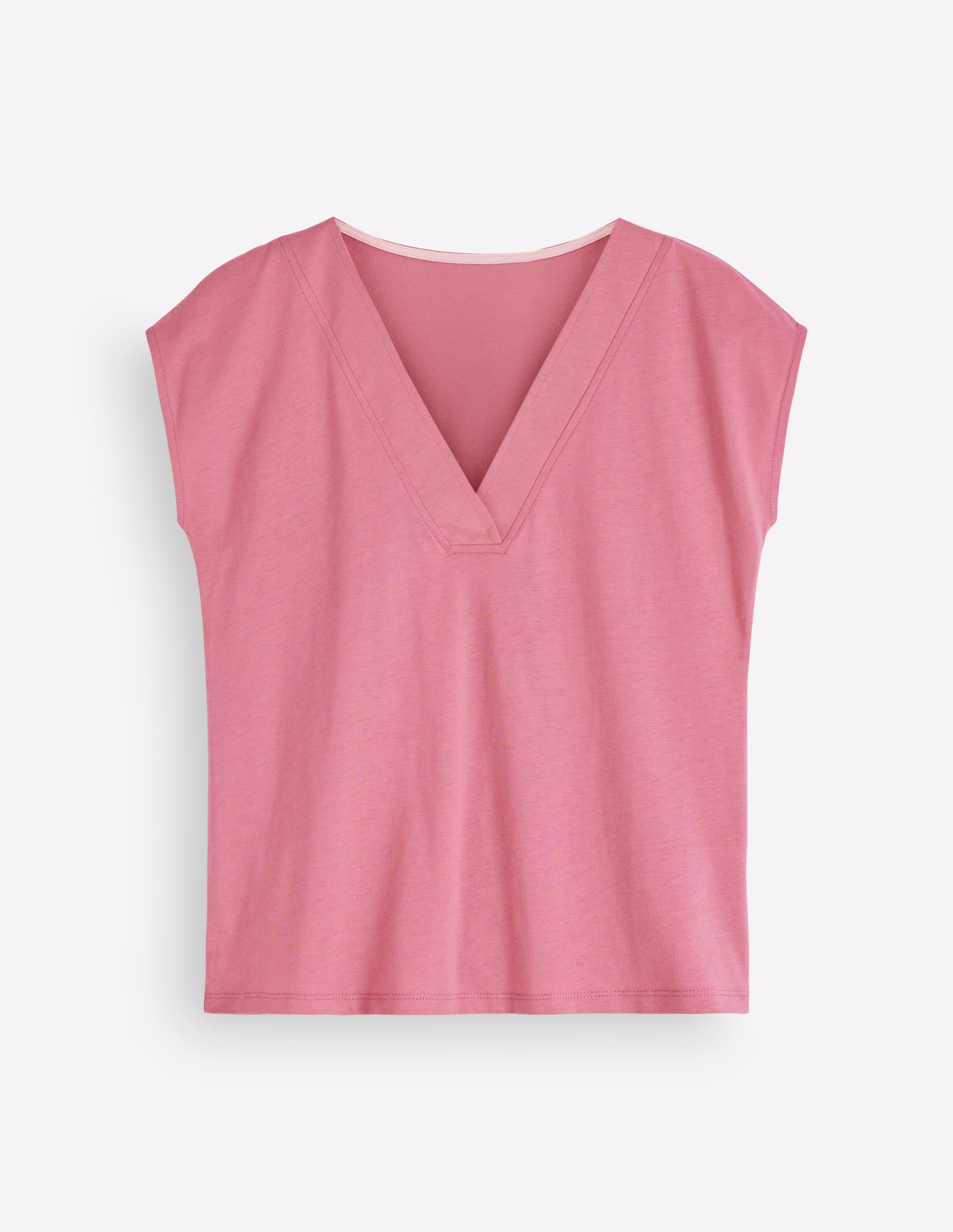 Imi Supersoft V-neck T-shirt-Pink Heather - Image 5