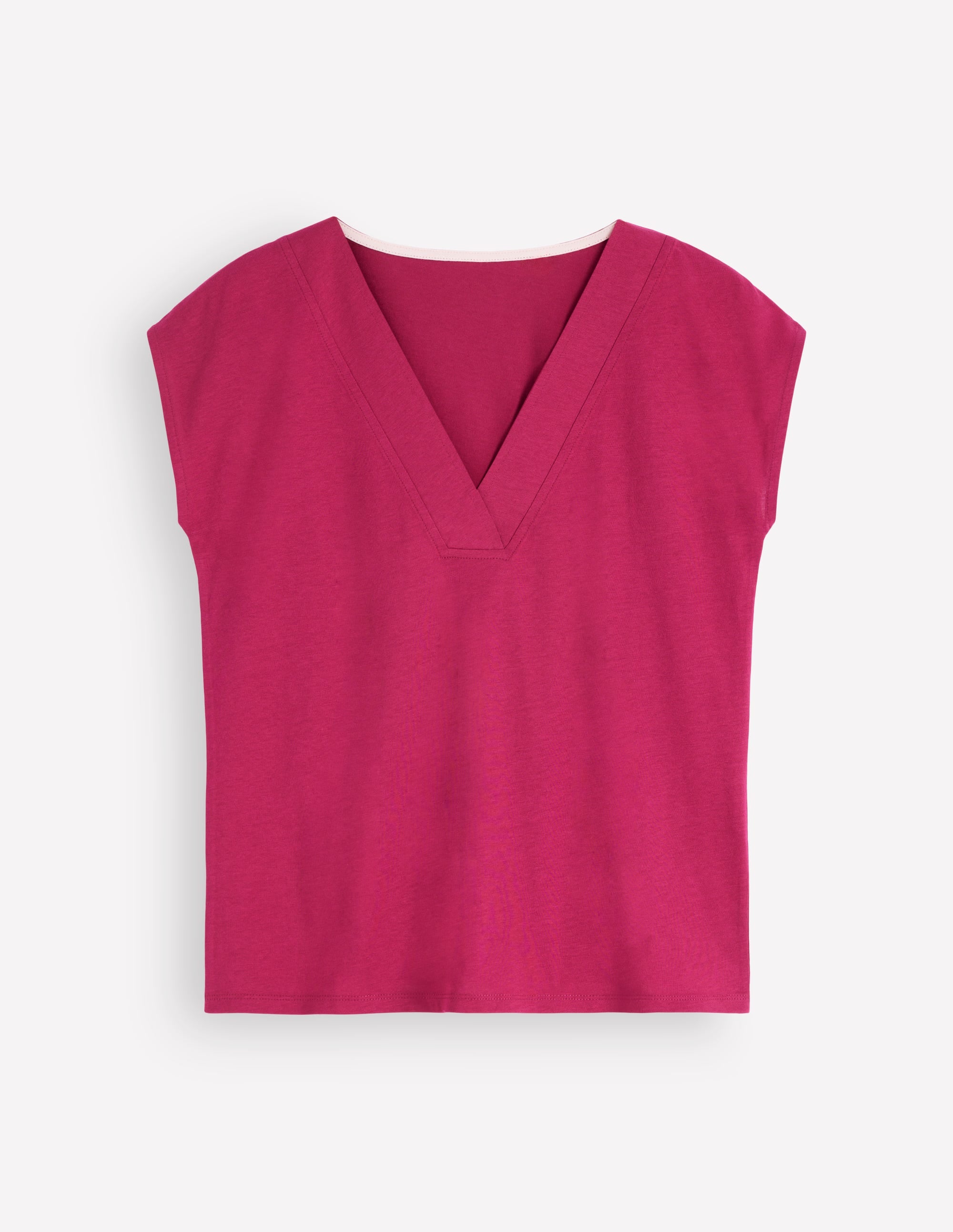 Imi Supersoft V-neck T-shirt-Beet Red - Image 6